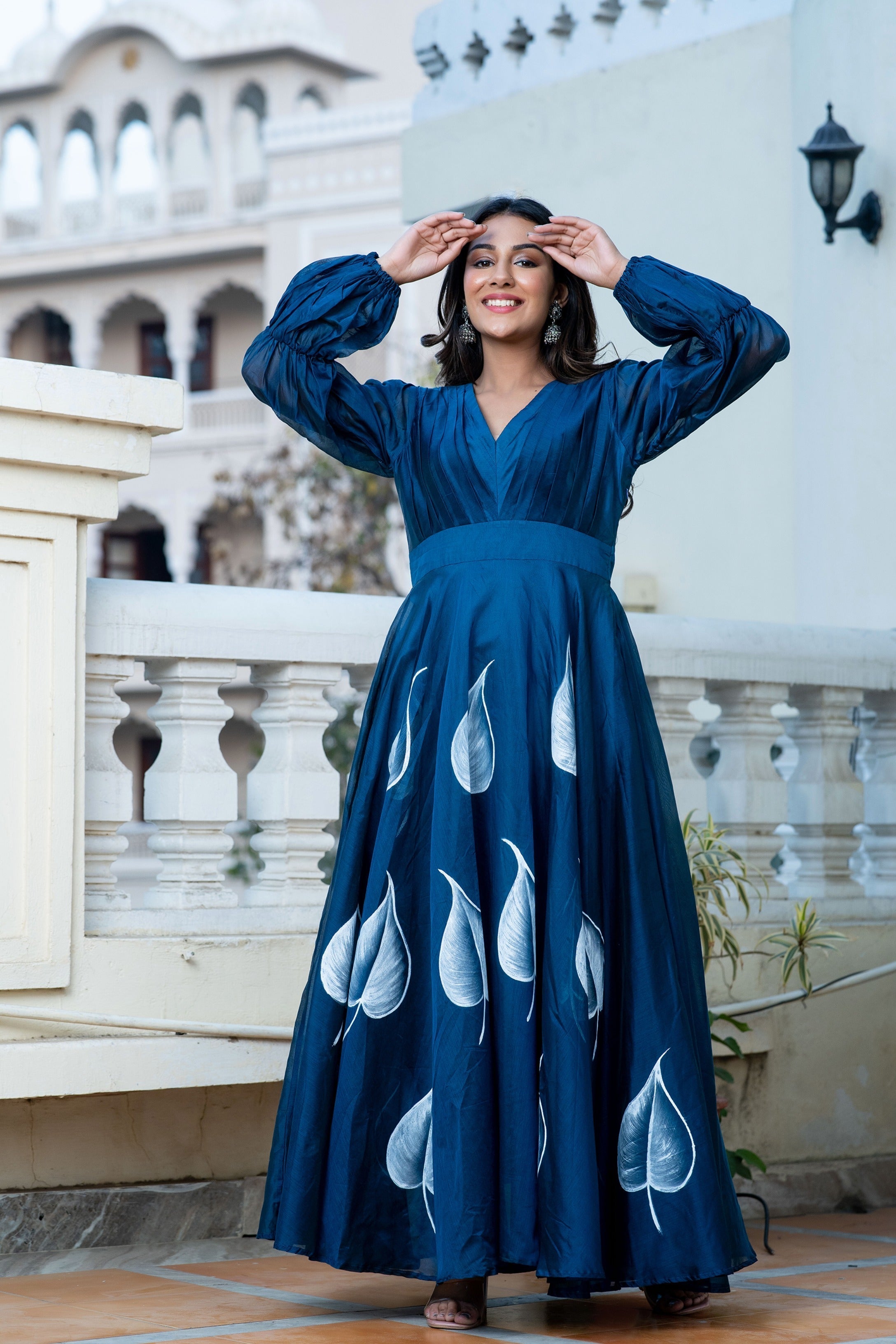 Women's Fannah Hand Painted Styled Gown