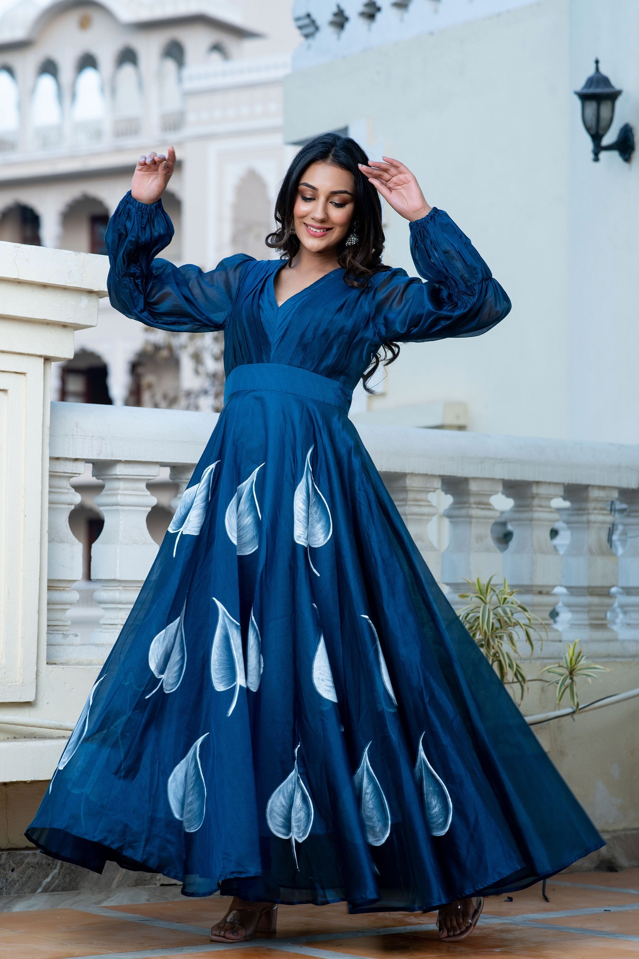 Women's Fannah Hand Painted Styled Gown
