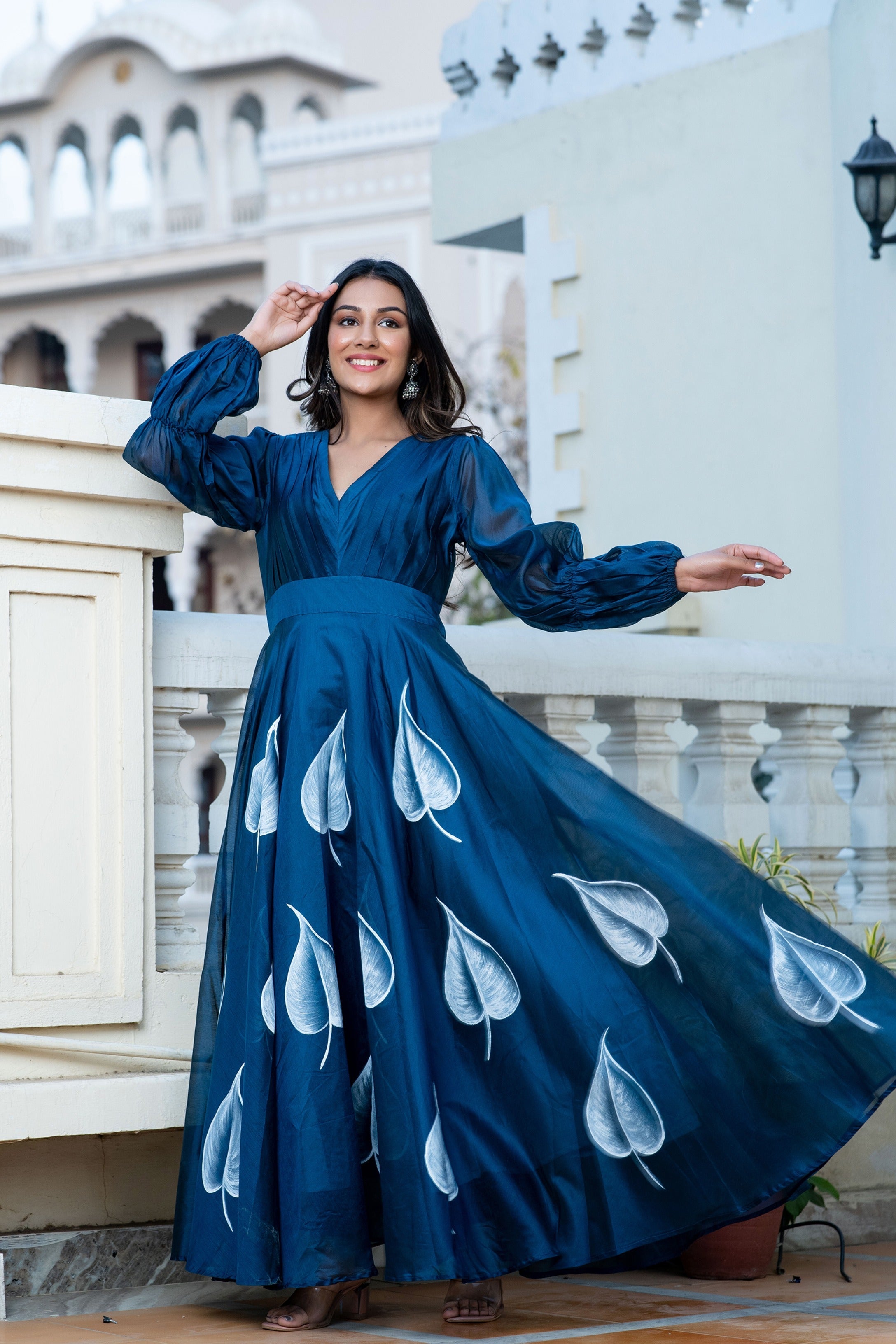 Women's Fannah Hand Painted Styled Gown
