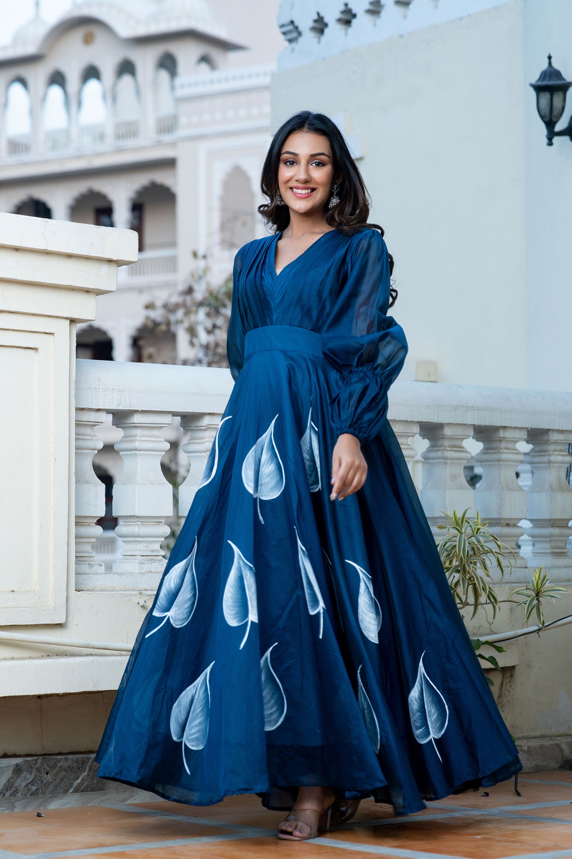 Women's Fannah Hand Painted Styled Gown