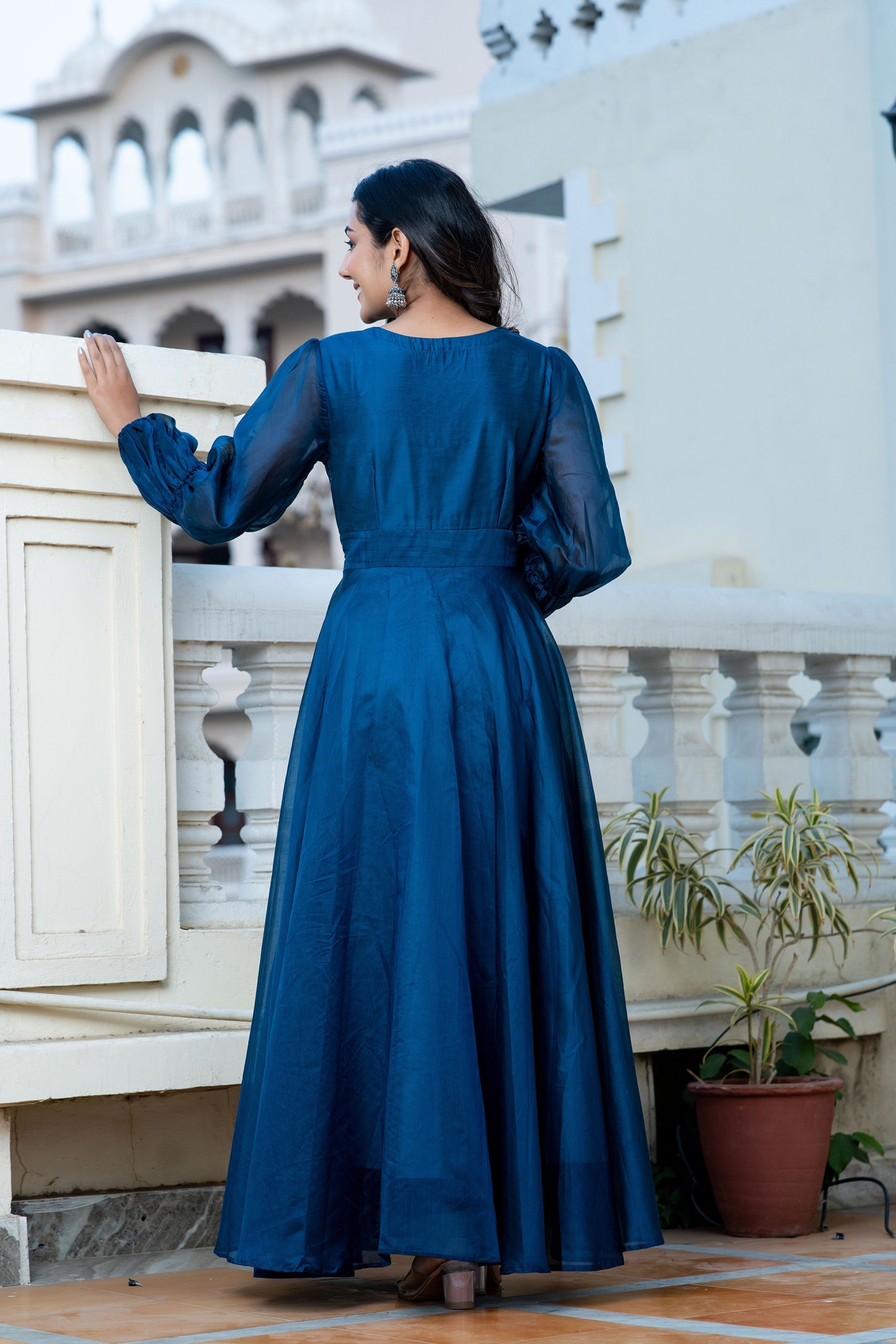 Women's Fannah Hand Painted Styled Gown
