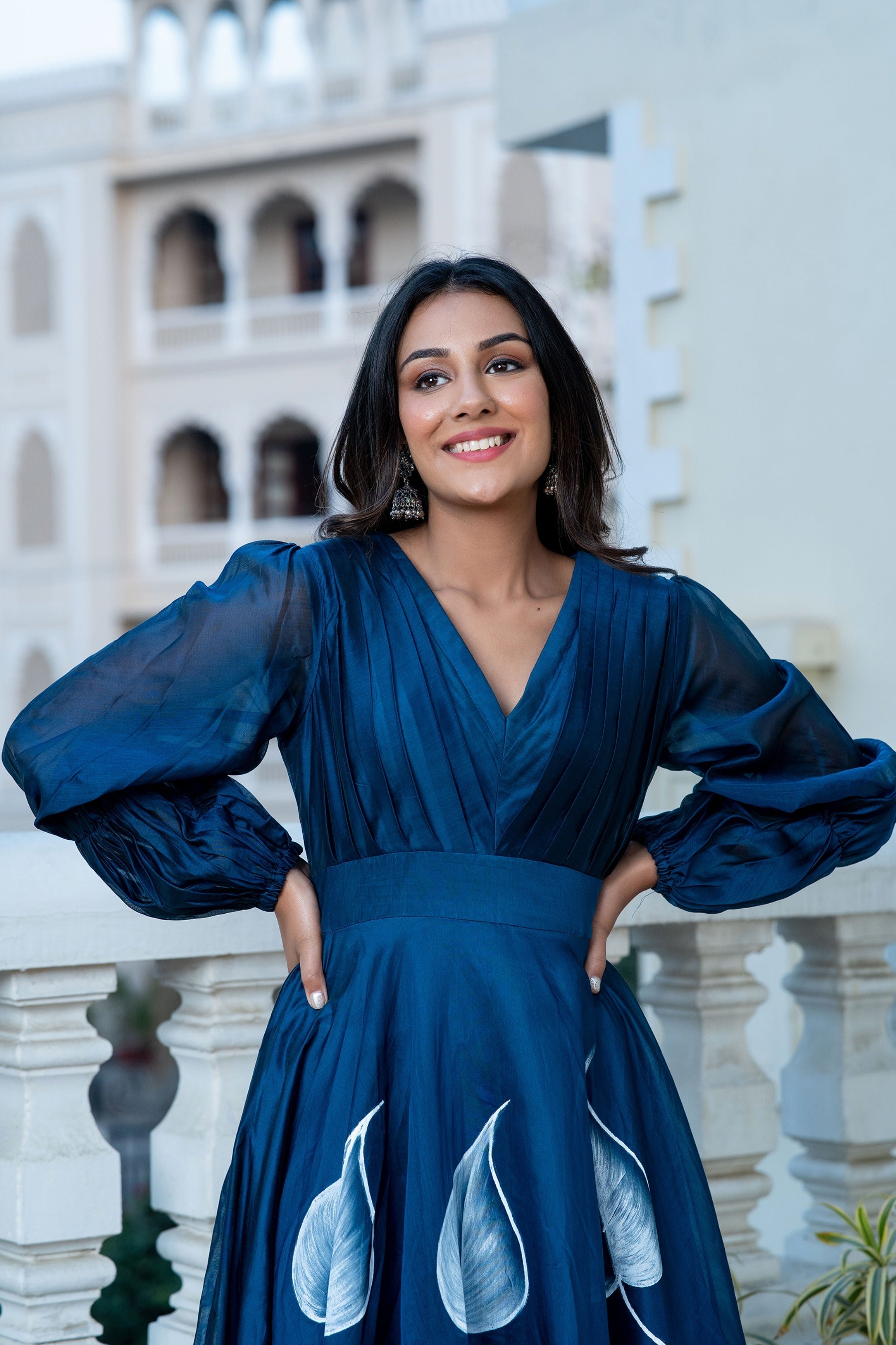 Women's Fannah Hand Painted Styled Gown