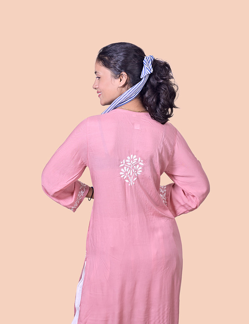 Women's Modal Cotton Chikankari Kurta