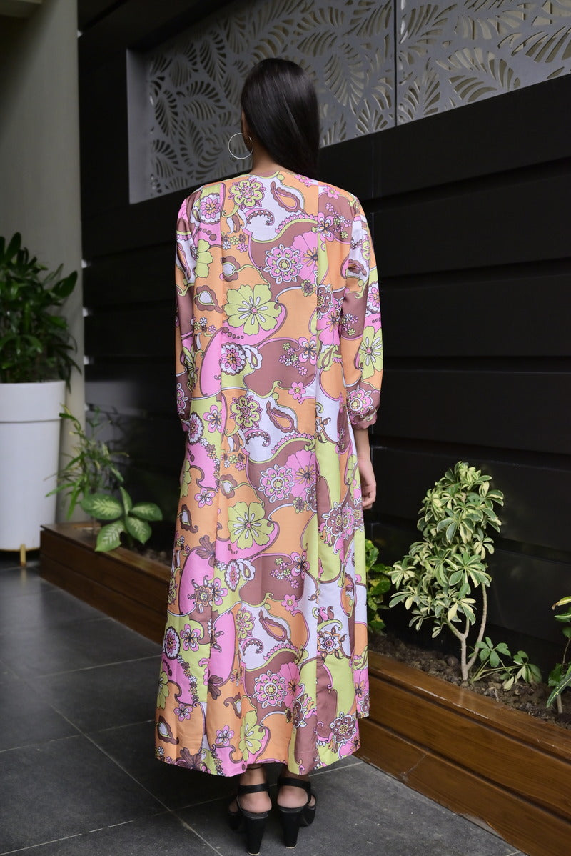 Women's Slub Cotton Digital Print Shrug