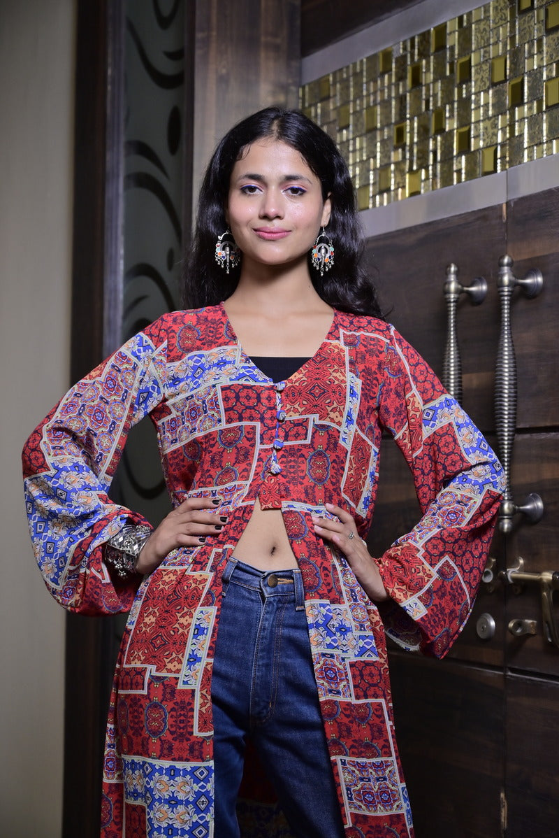 Women's Georgette Digital Printed Shrug