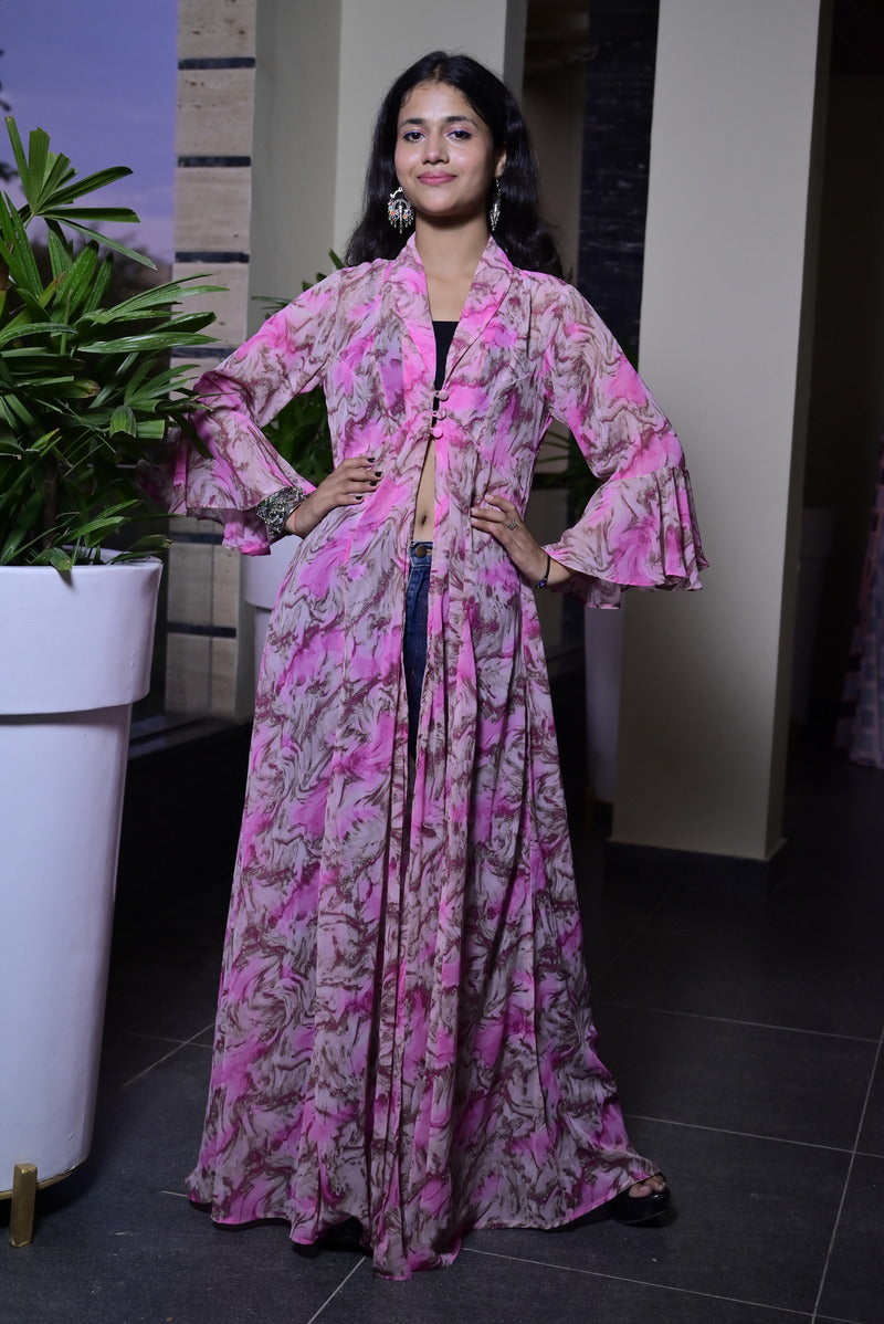 Women's Digital Printed Georgette Shrug