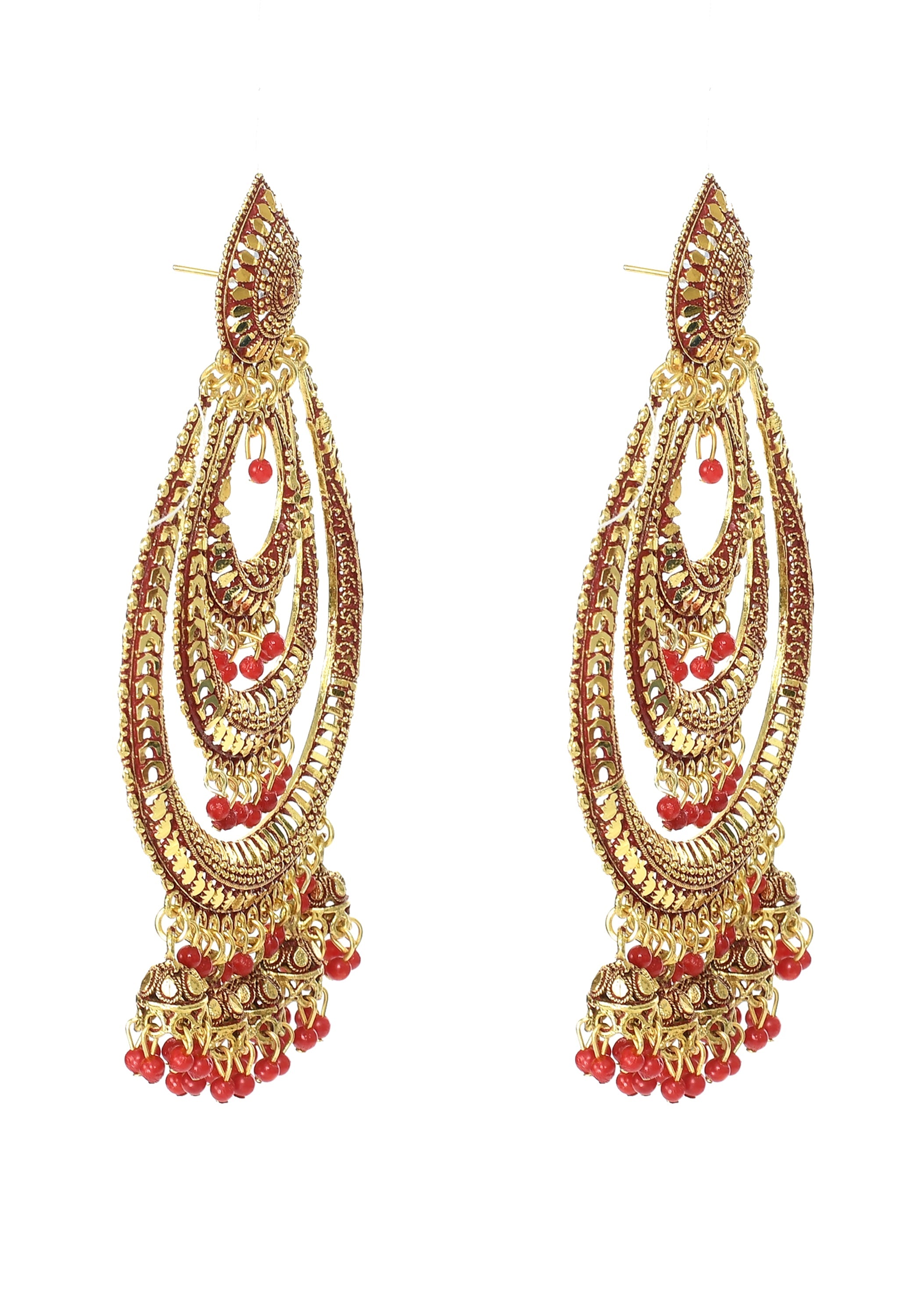 Johar Kamal Latest design triple circle white with Red big size Ear