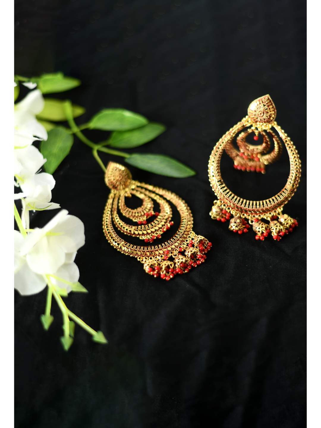 Johar Kamal Latest design triple circle white with Red big size Ear