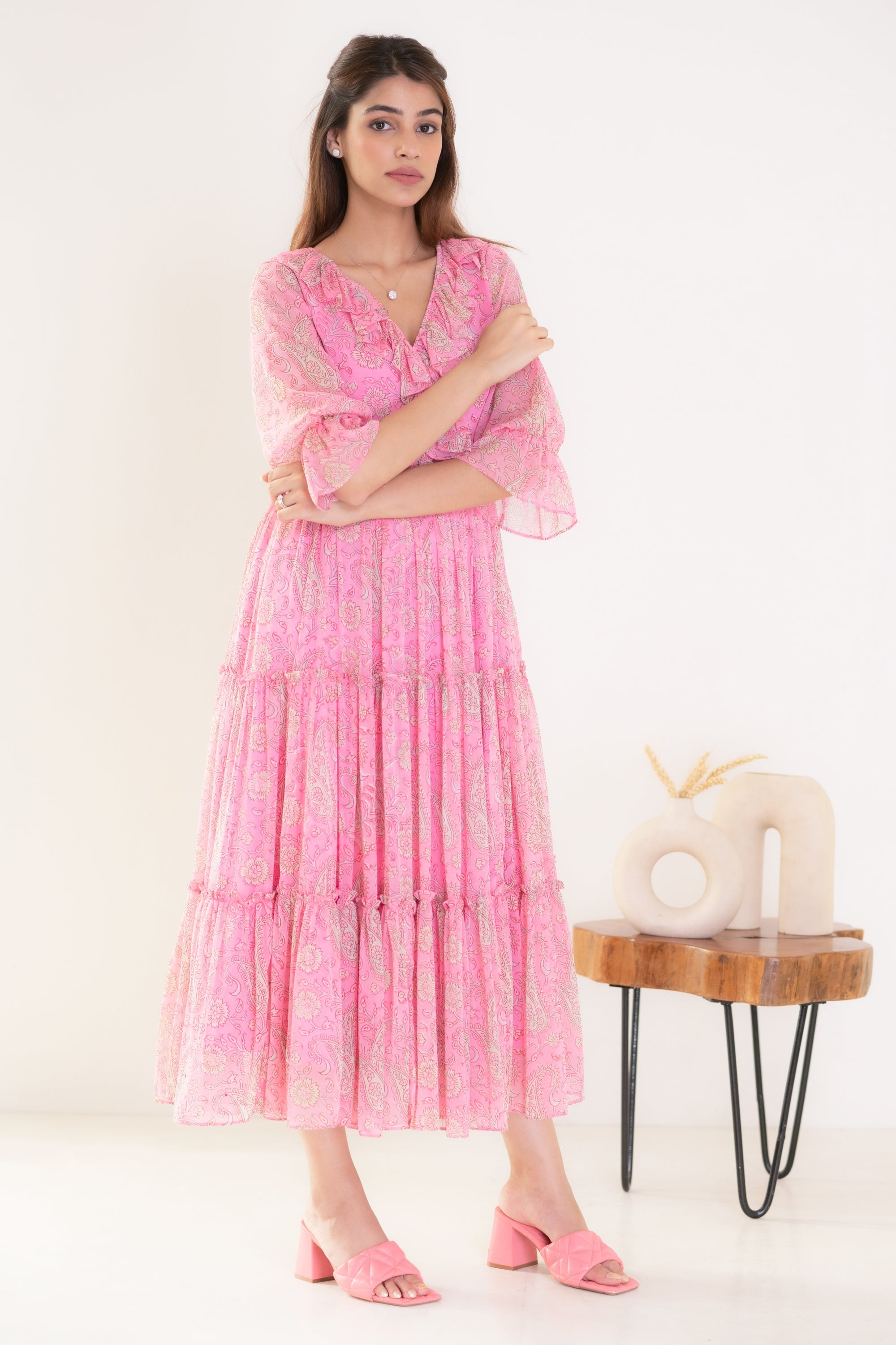 Women's Baby Pink Dress - Saras The Label Usa