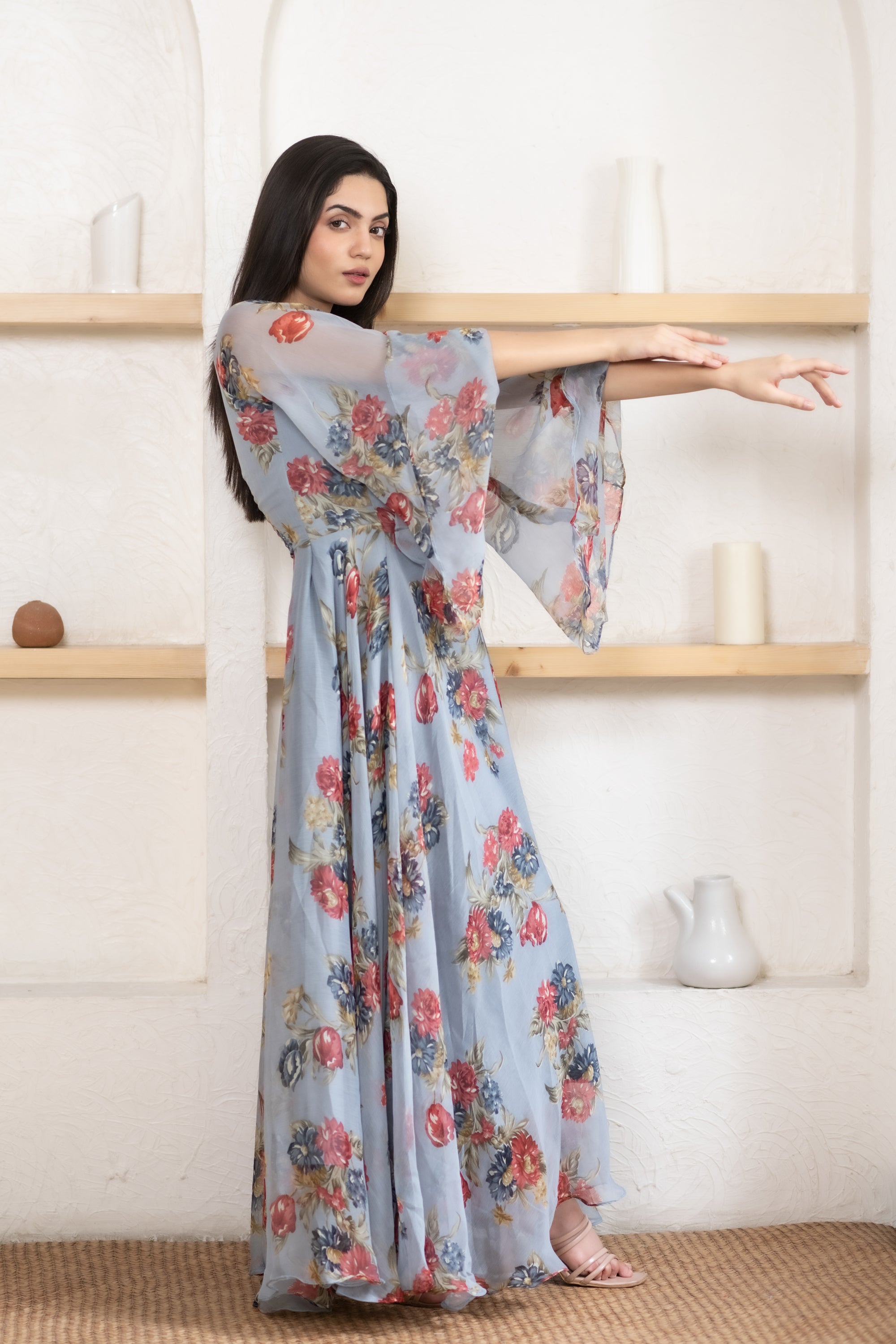 Women's Grey Maxi Dress