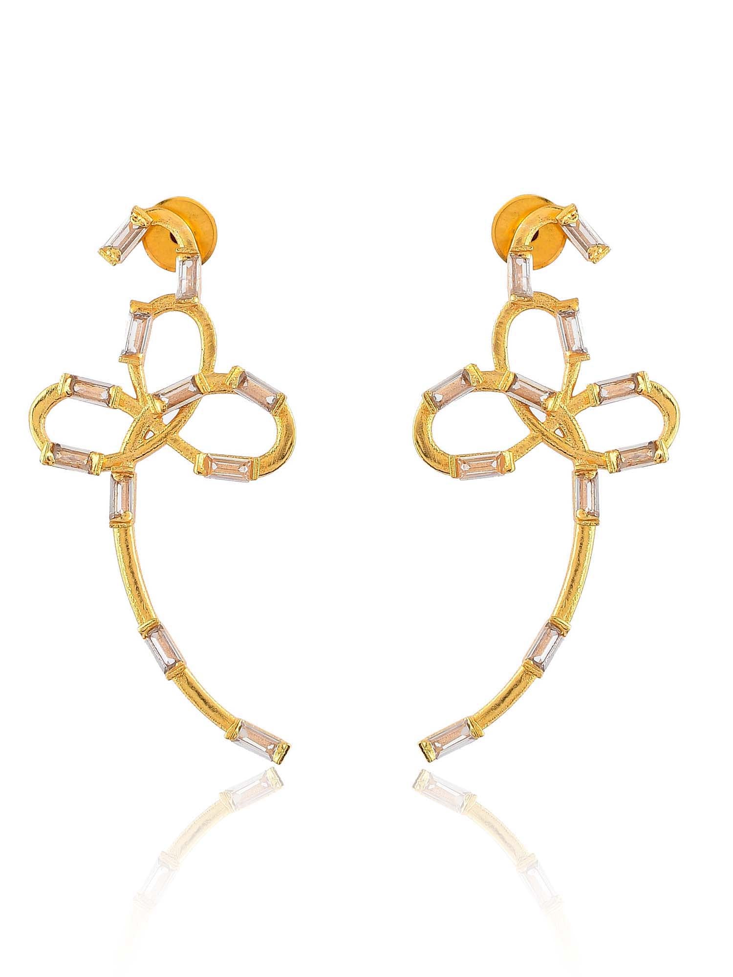 Women's C.Z Knot Earrings