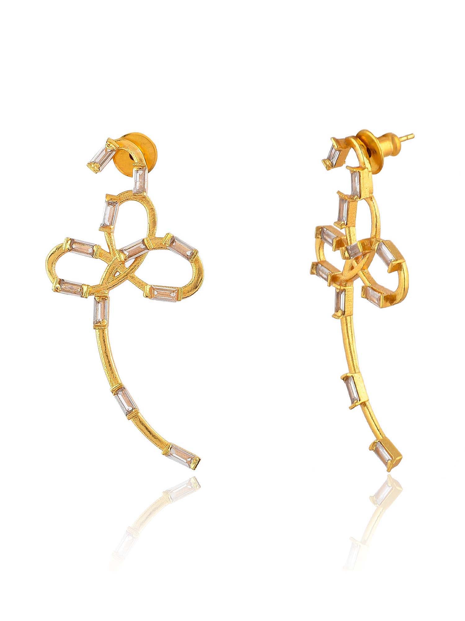 Women's C.Z Knot Earrings - Zurii Jewels