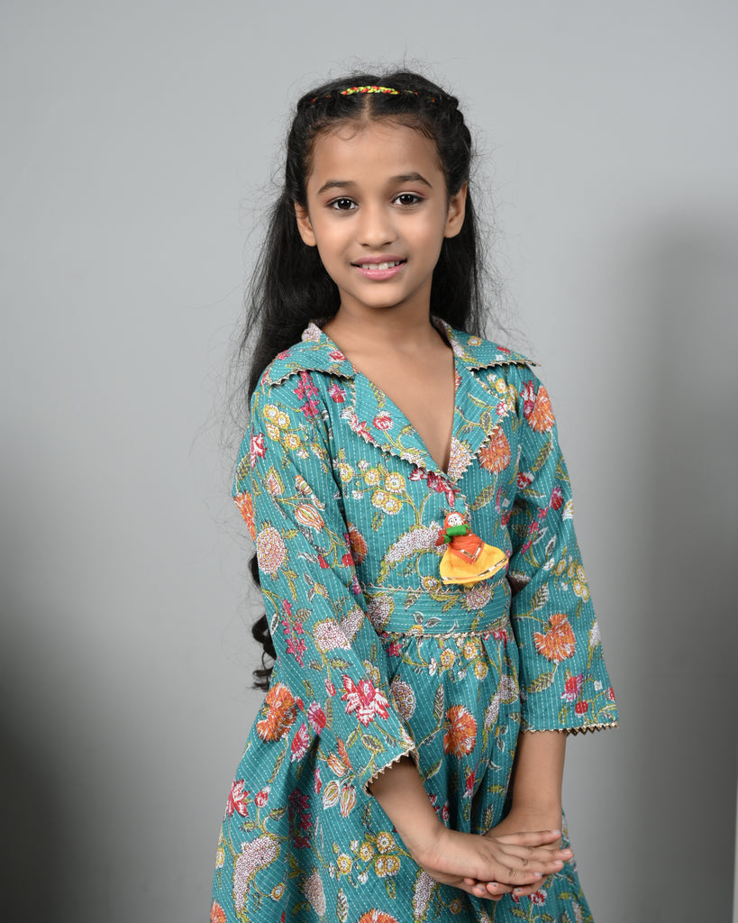 Girl's Enchanting Charm Kurti And Sharara Set