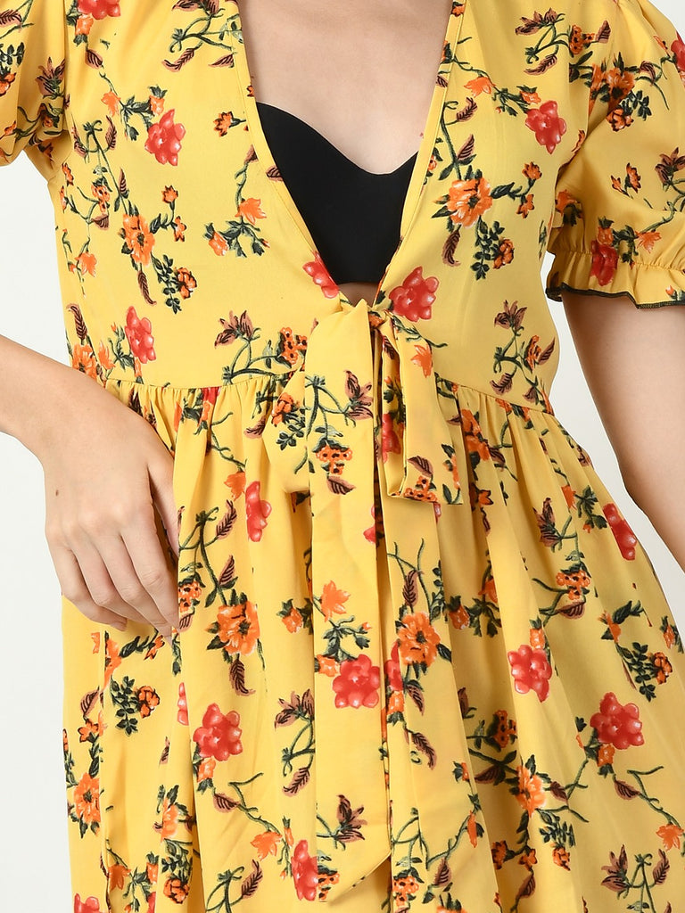 Women's Silk Yellow Nightdress