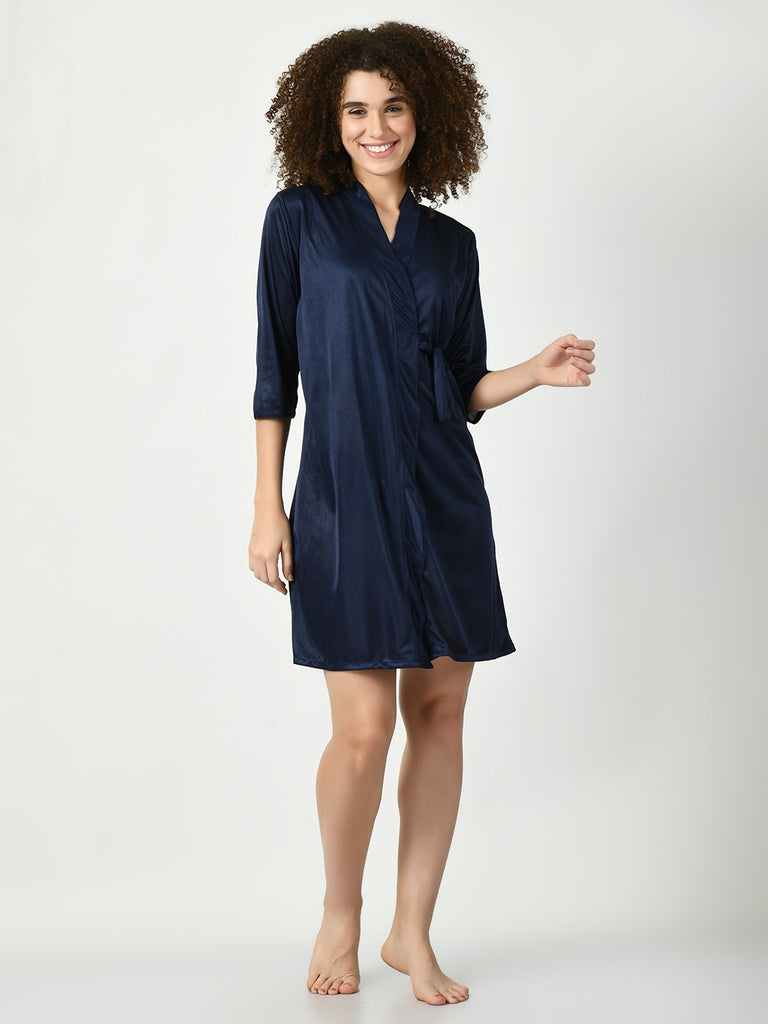 Women's Satin Blue Nightdress