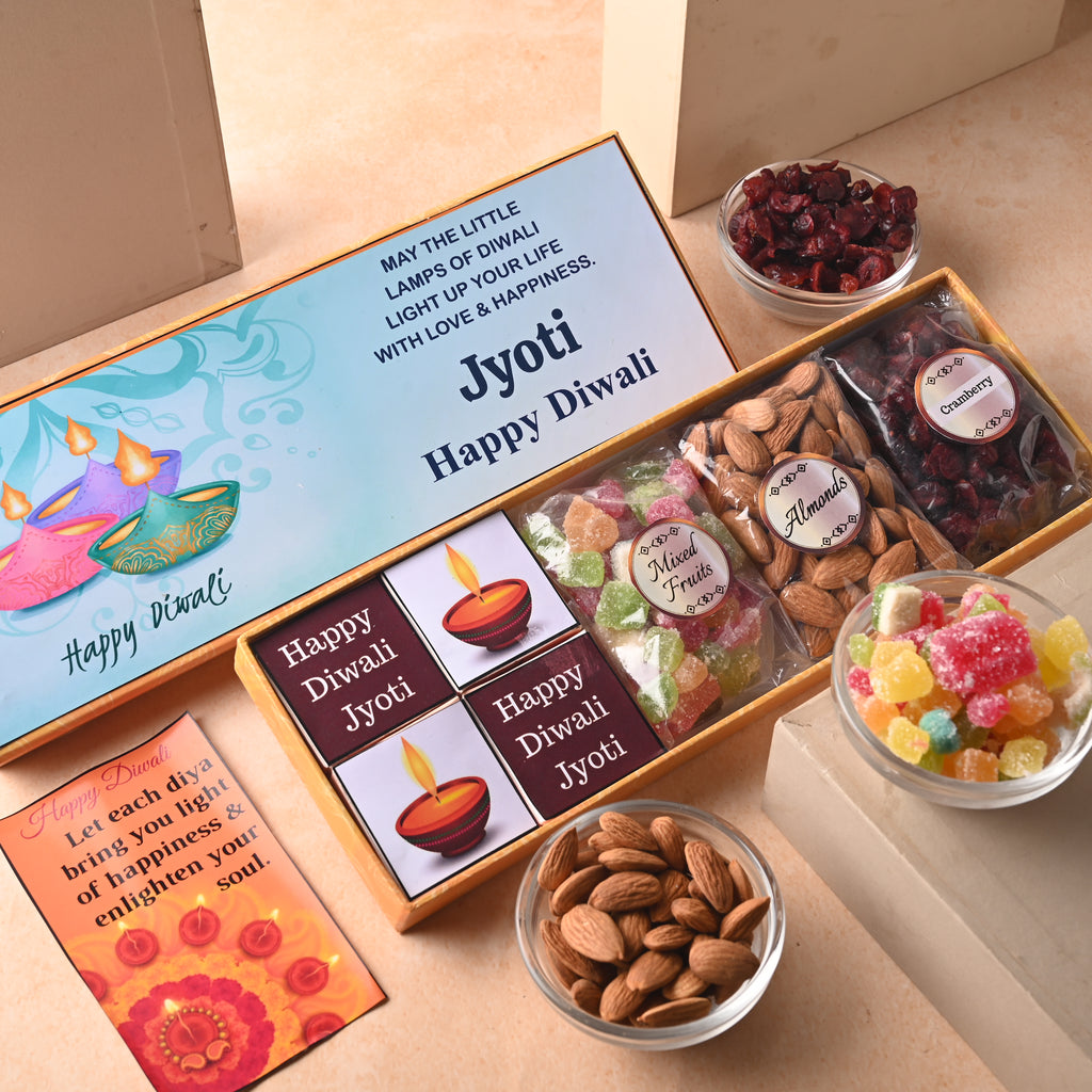 Personalised Diwali Chocolate Gift Box - 12 Pieces
