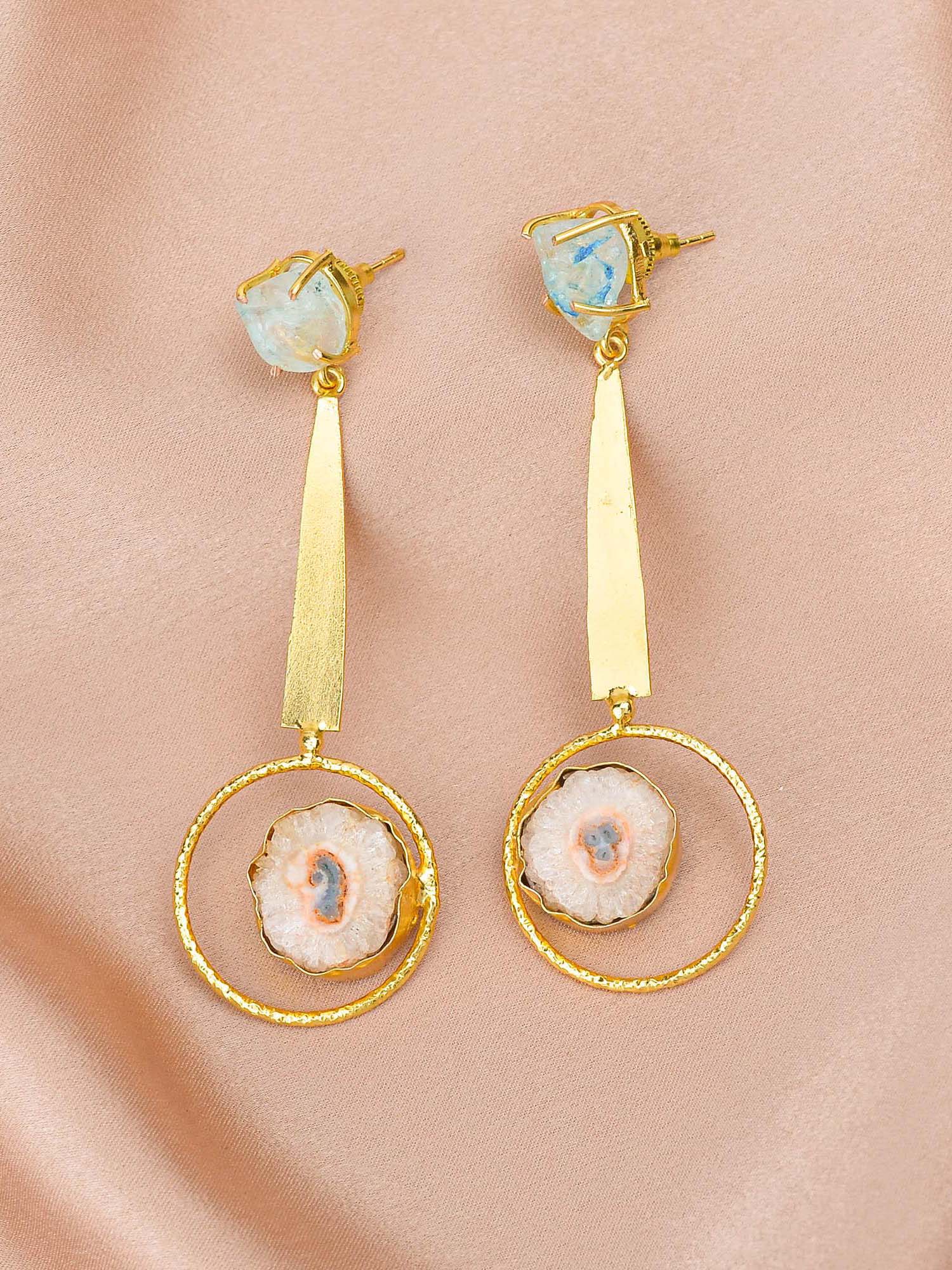 Women's Dual Stone Studded Earring - Zurii Jewels