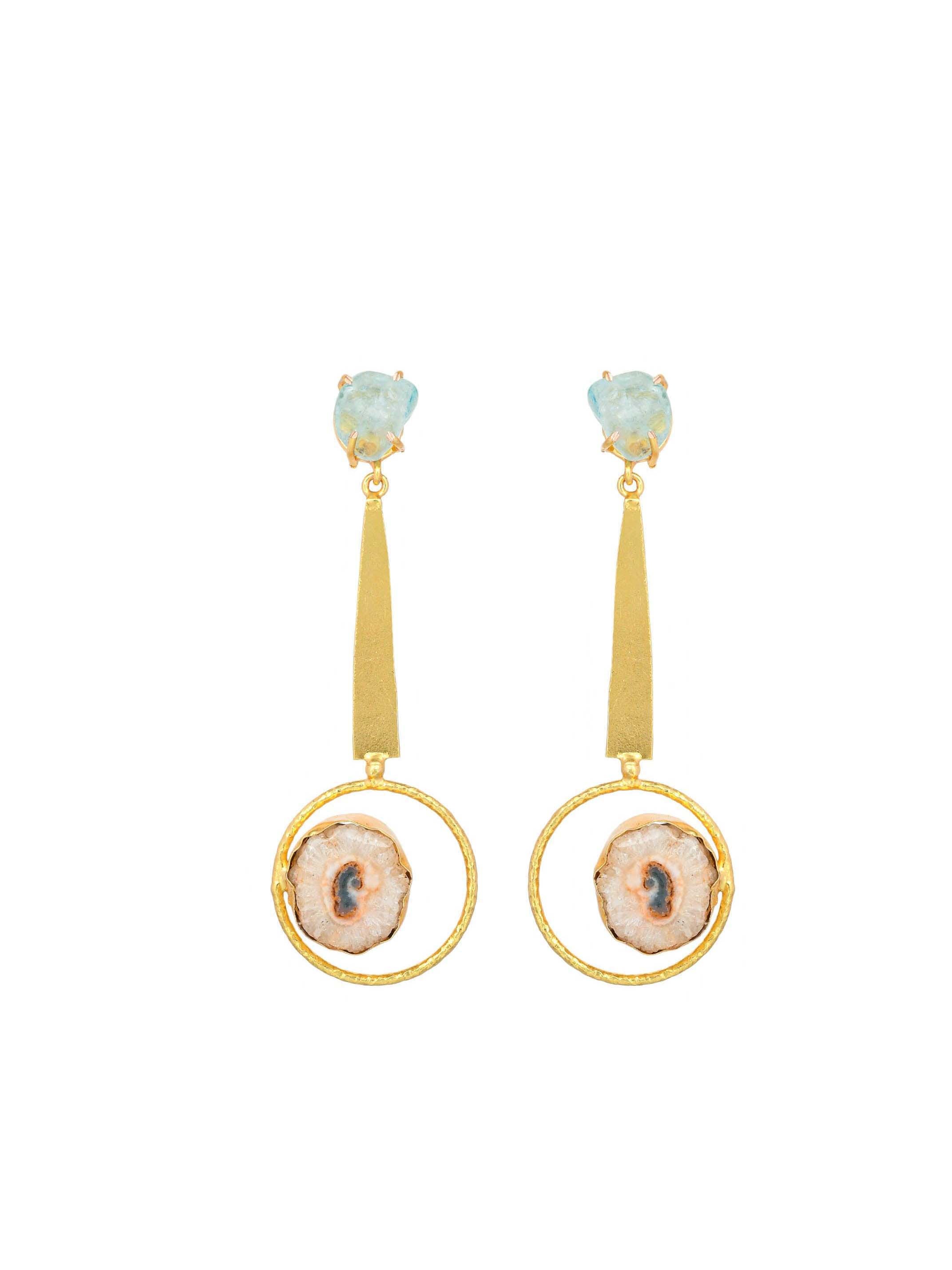 Women's Dual Stone Studded Earring