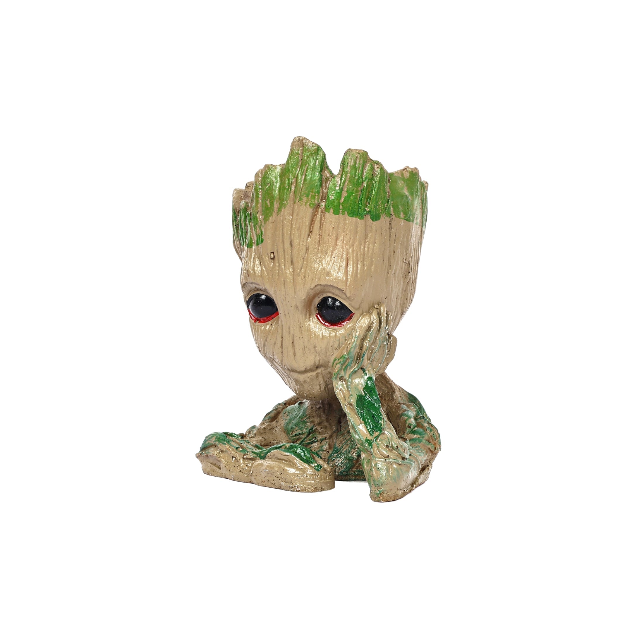 Decorative Groot Plant Holder—Greyish Brown