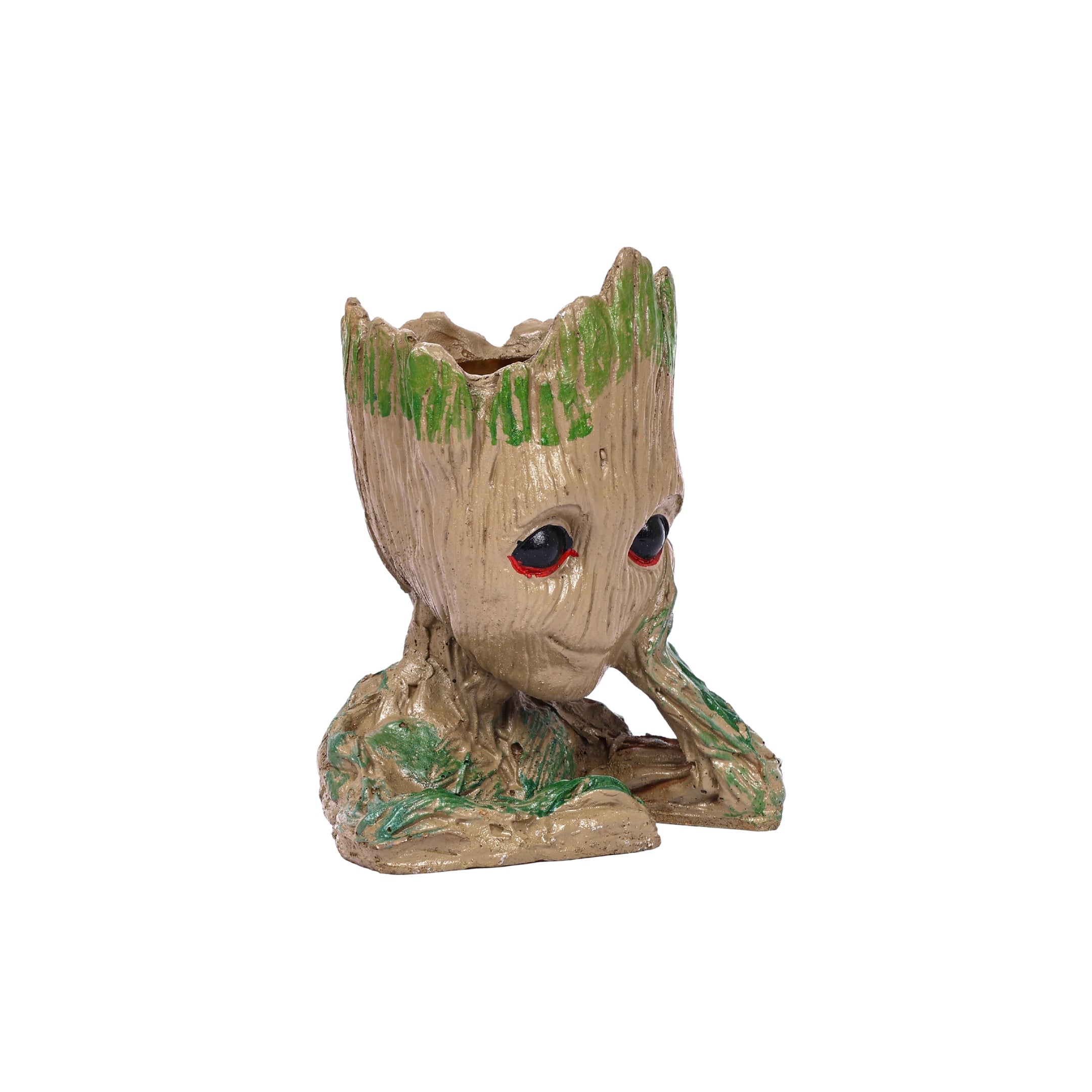 Decorative Groot Plant Holder—Greyish Brown
