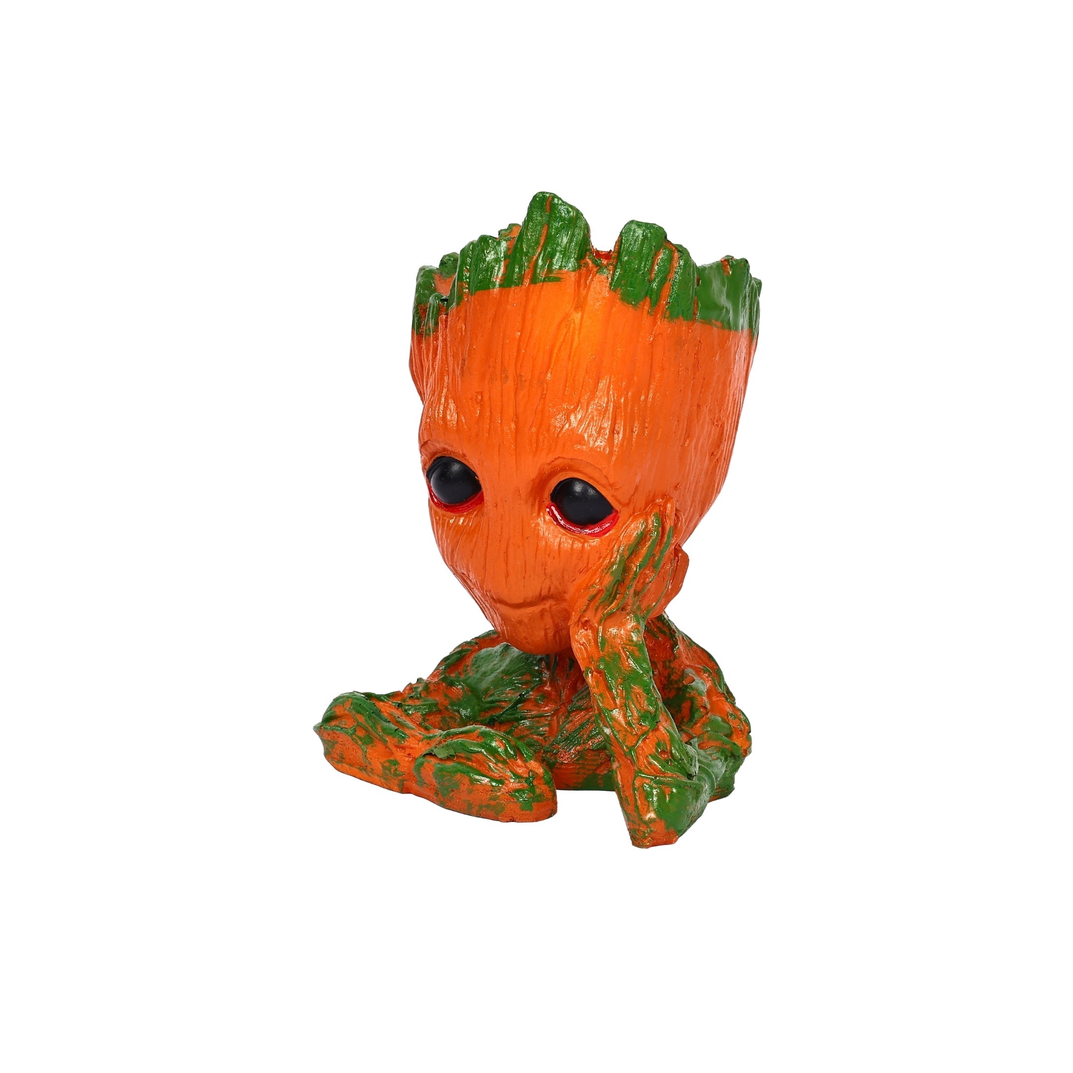 Decorative Groot Plant Holder—Orange