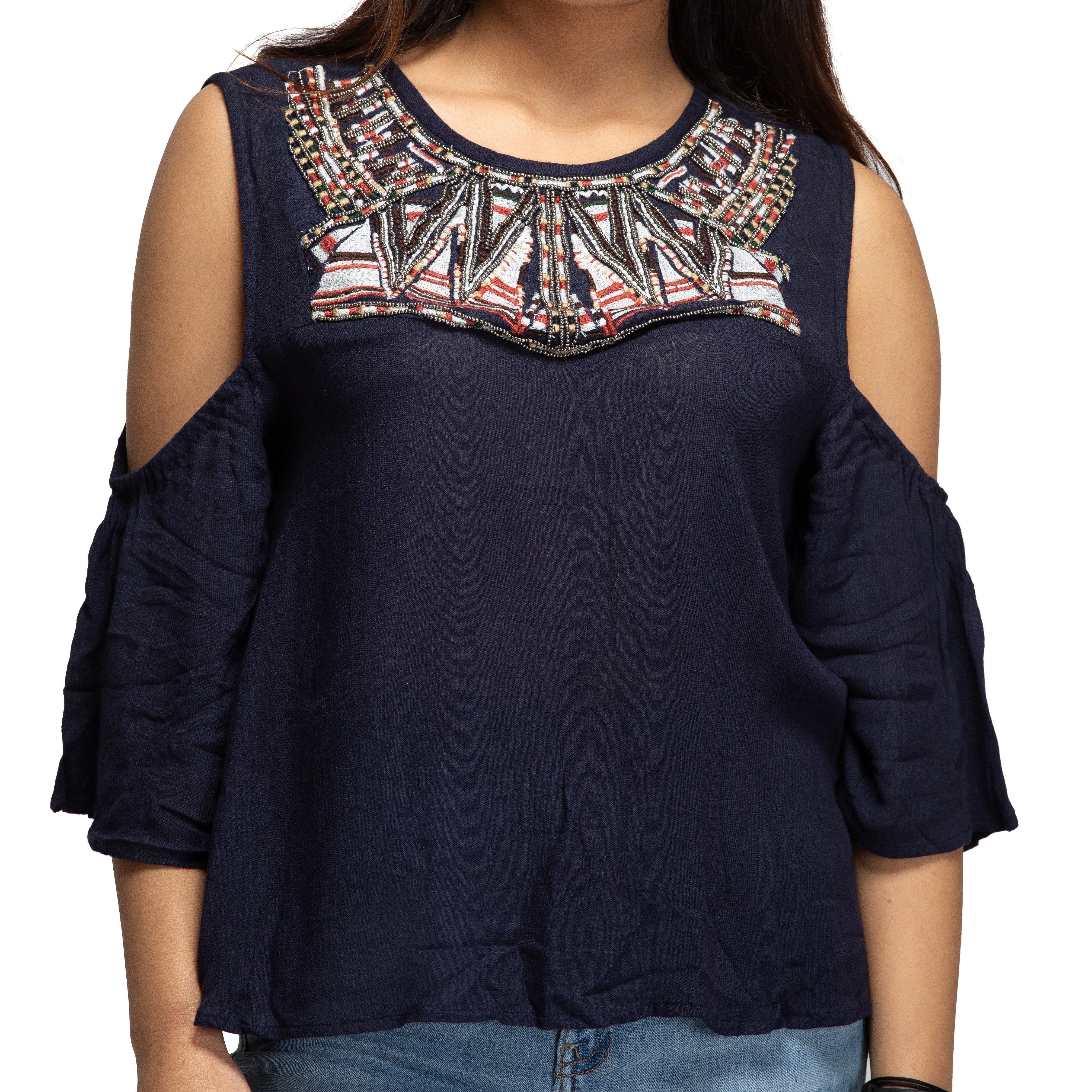 Women's Cold shoulder top for women - Taantav