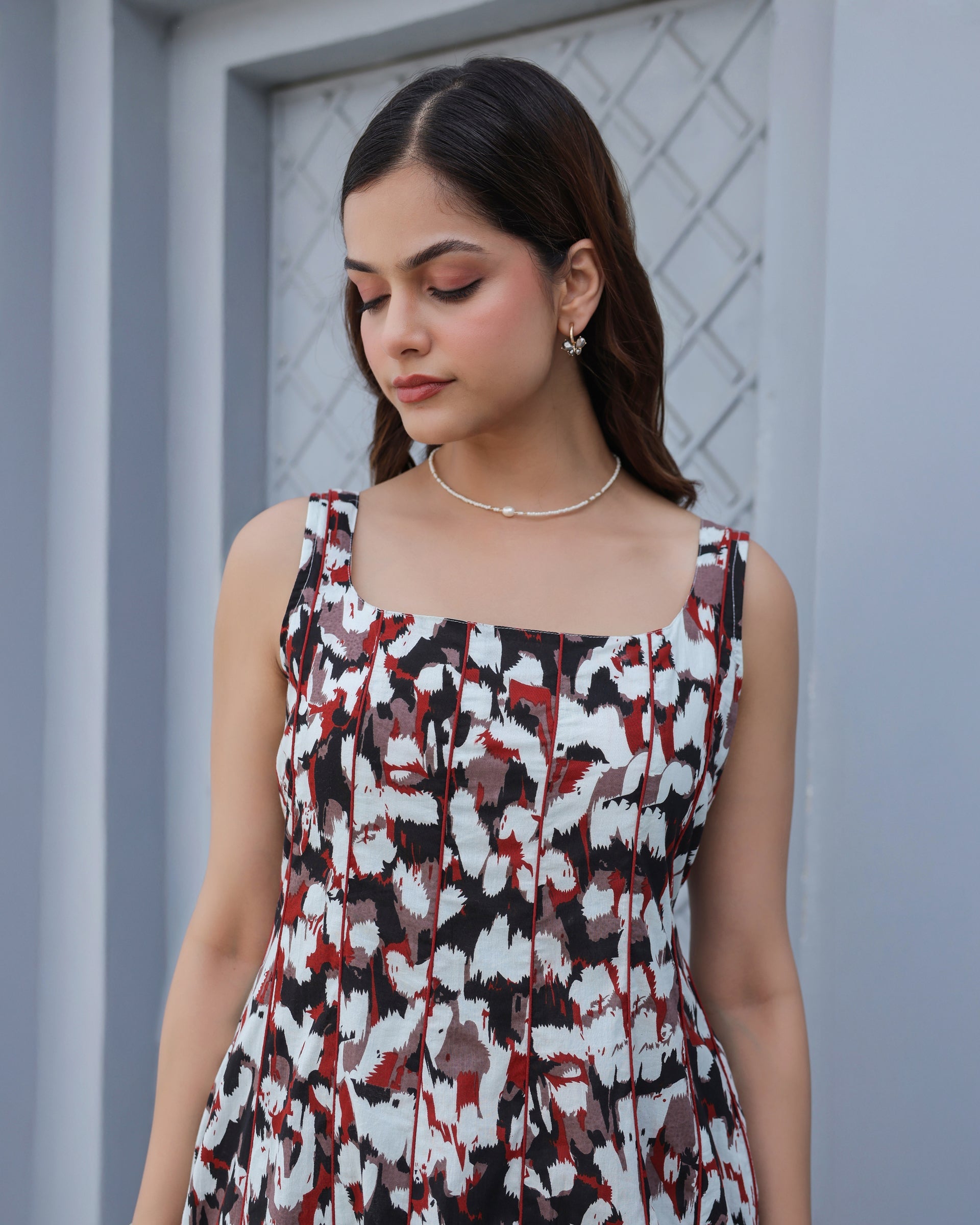 Women's Monochrome Muse Tiered Maxi Dress