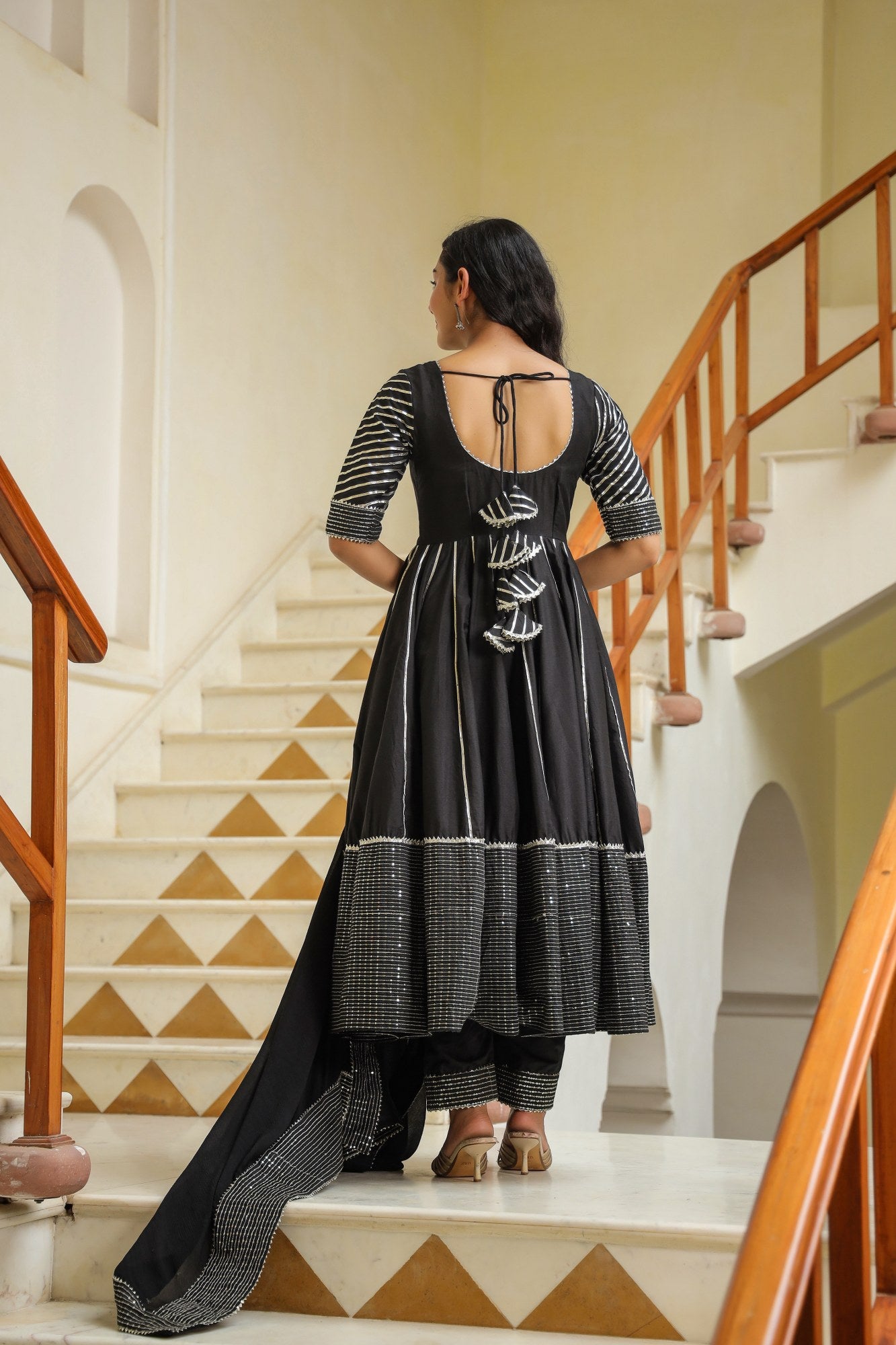 Women's Dune Black Cotton Slik Embroidery Anarkali Suit Pink / 4XL | Trendia Global Women's Dune Black Cotton Slik Embroidery Anarkali Suit Pink / 4XL | Trendia Global