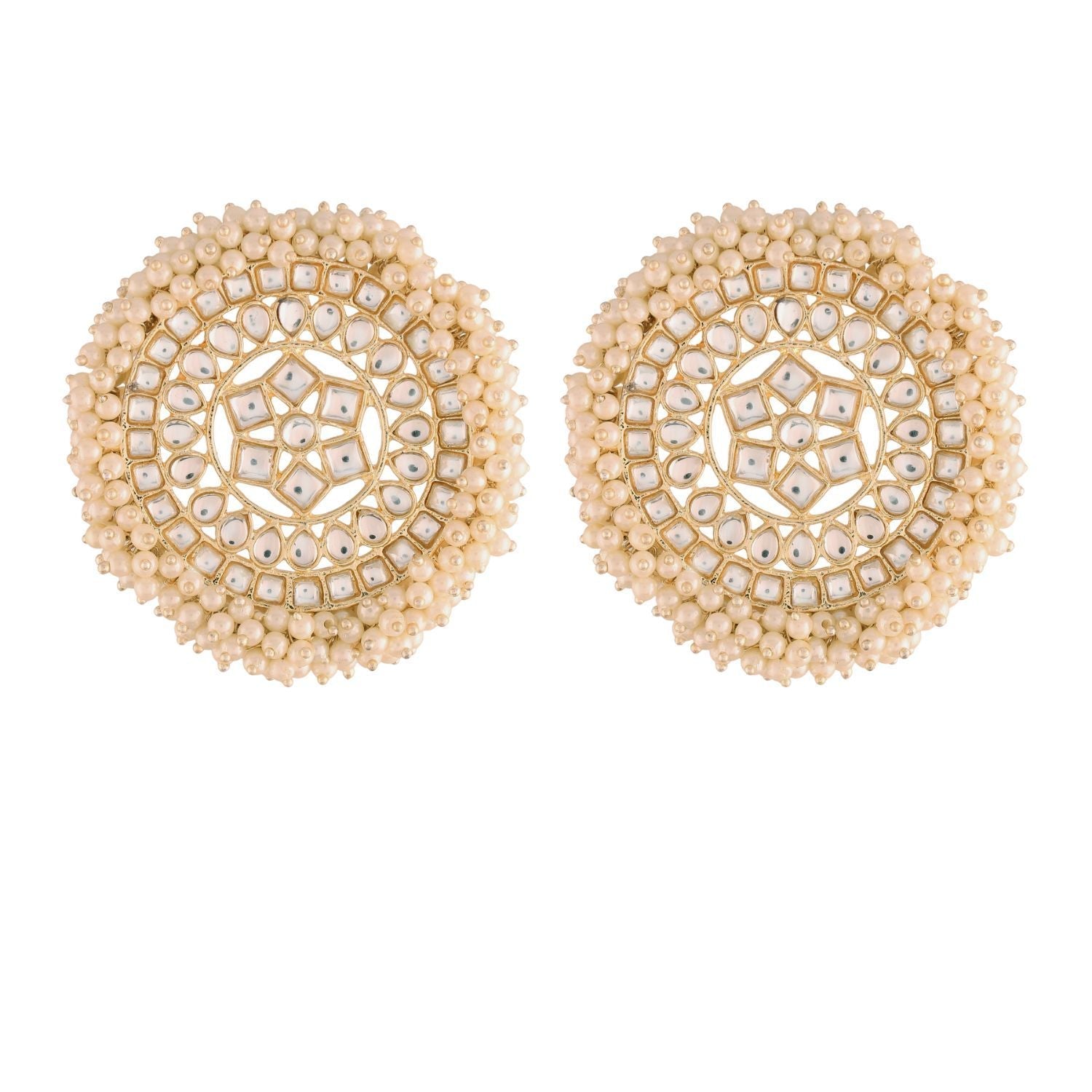 Women's Kundan Pearl Dangle EarringsÂ 