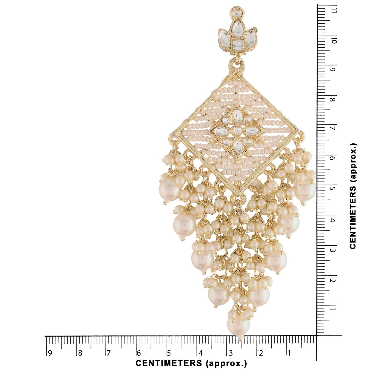 Women's Kundan Pearl Dangle EarringsÂ 