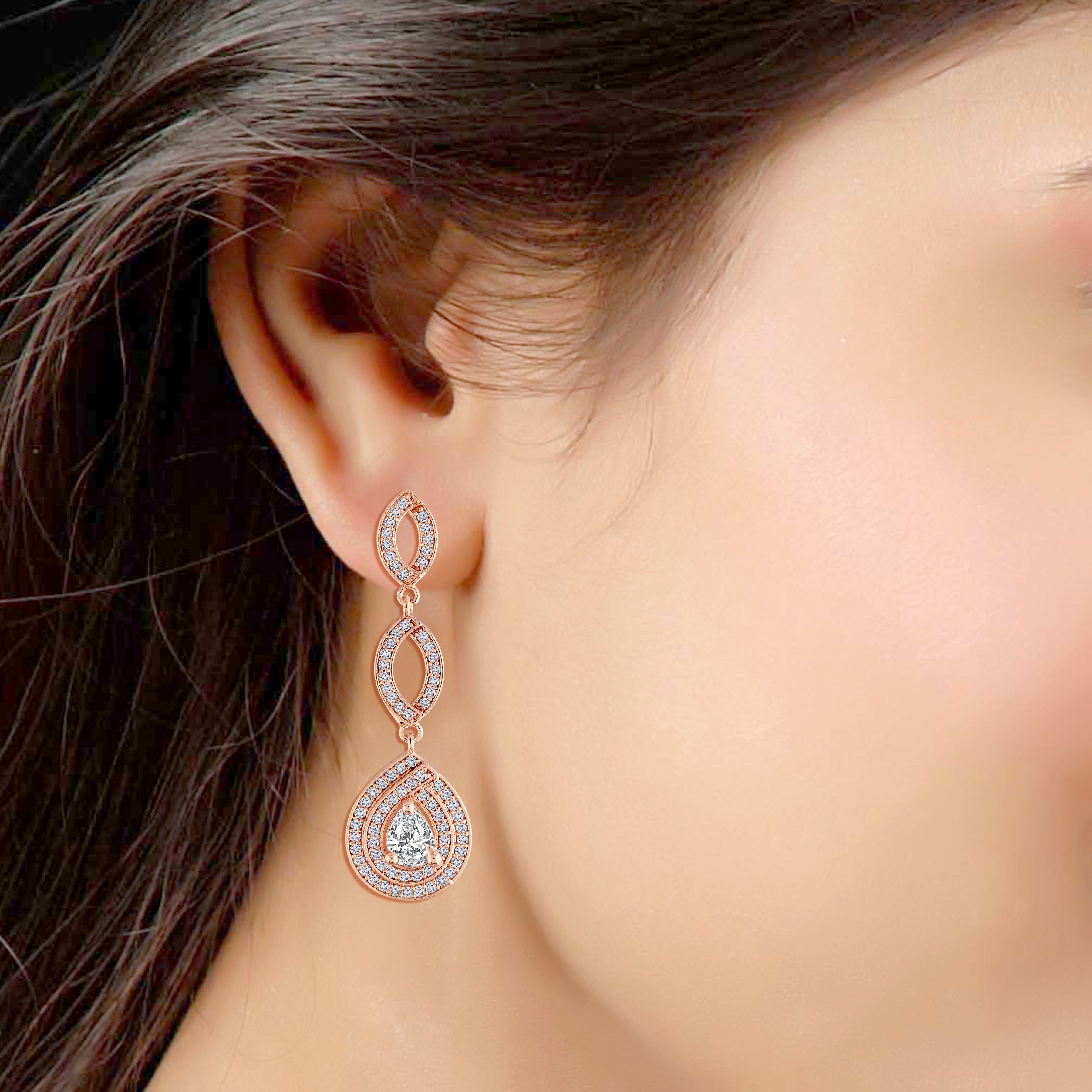 Women's Â Crystal AD Stone Dangle & Drop Earrings for Women