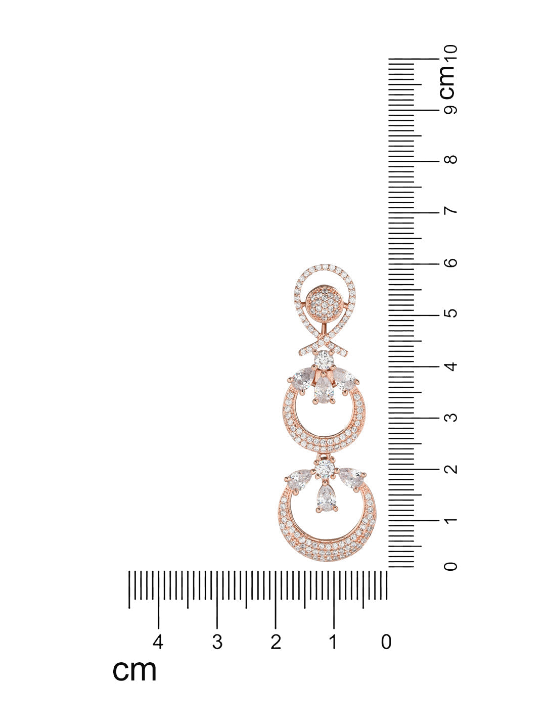 Women's Silver Plated Glittering Crystal Ad Stone Studs Earrings (E3071Zg)