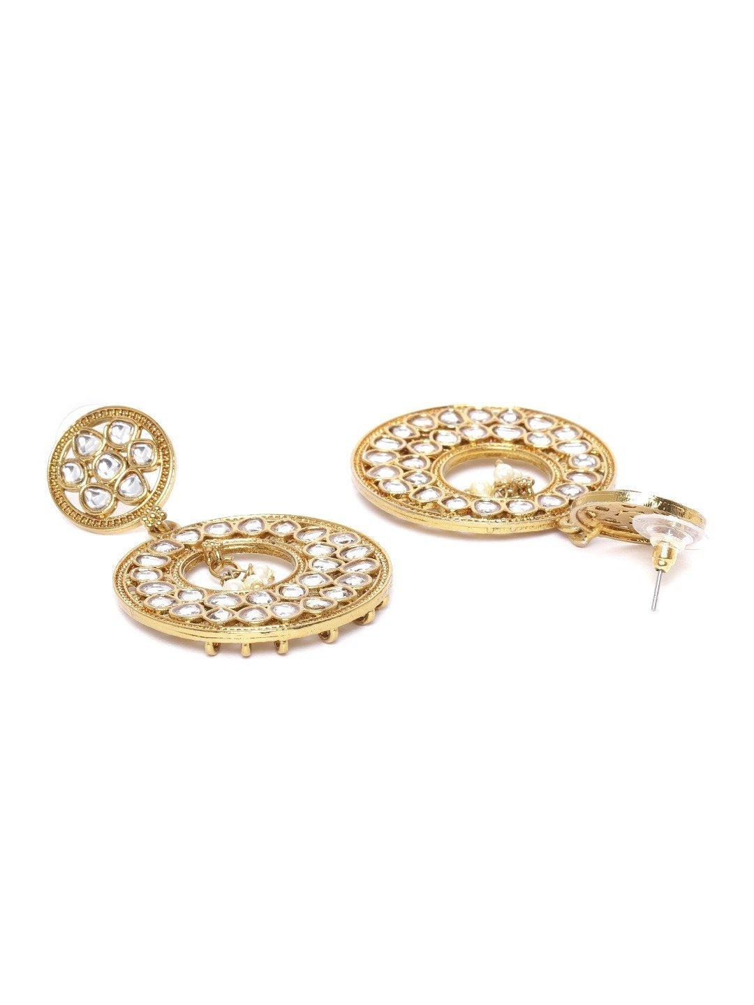 Women's Gold-Plated Kundan Studded Chandbali