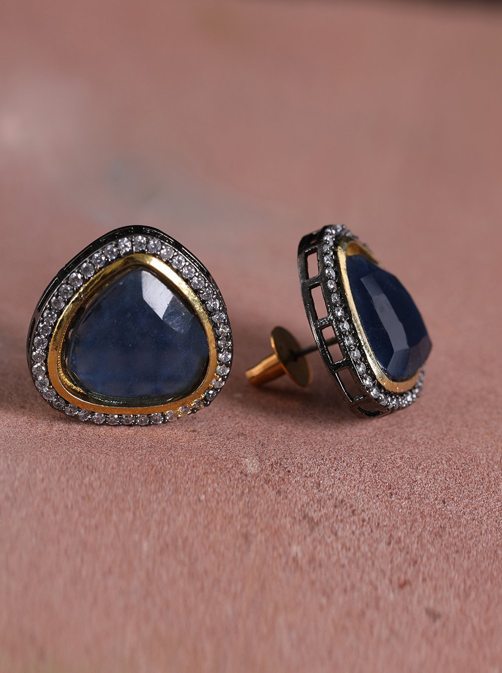 Women's Silver-Plated Artificial Stone Studded earrings