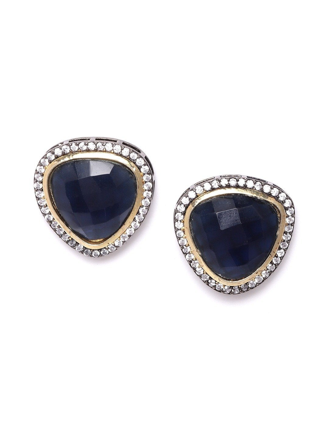 Women's Silver-Plated Artificial Stone Studded earrings