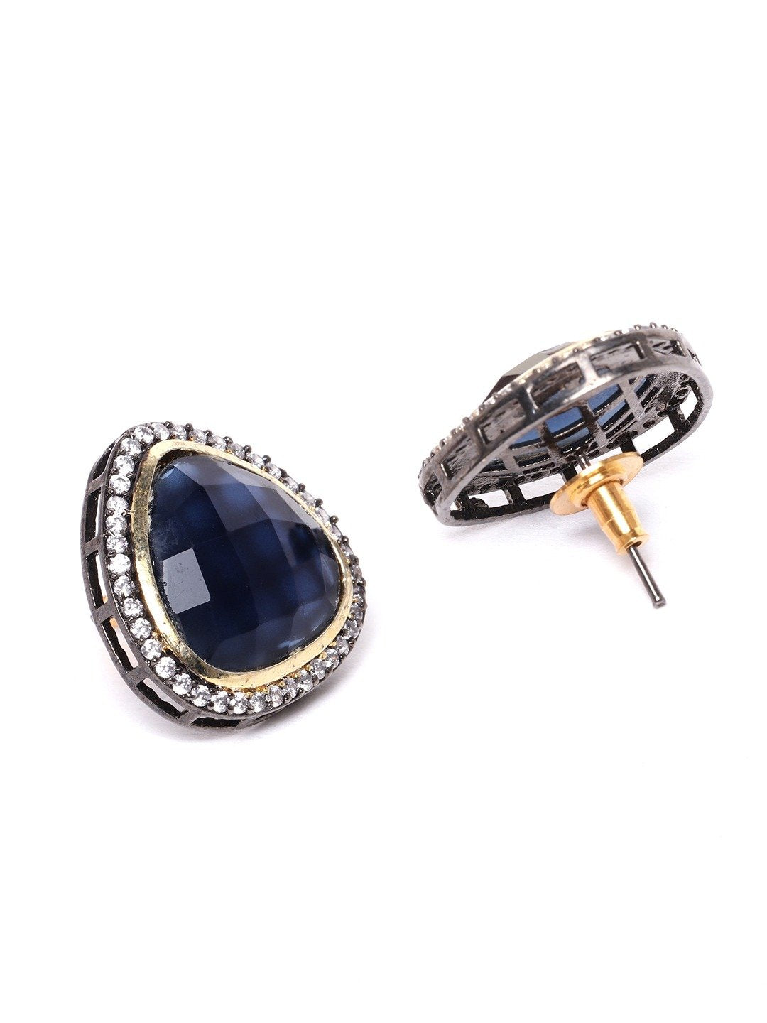 Women's Silver-Plated Artificial Stone Studded earrings