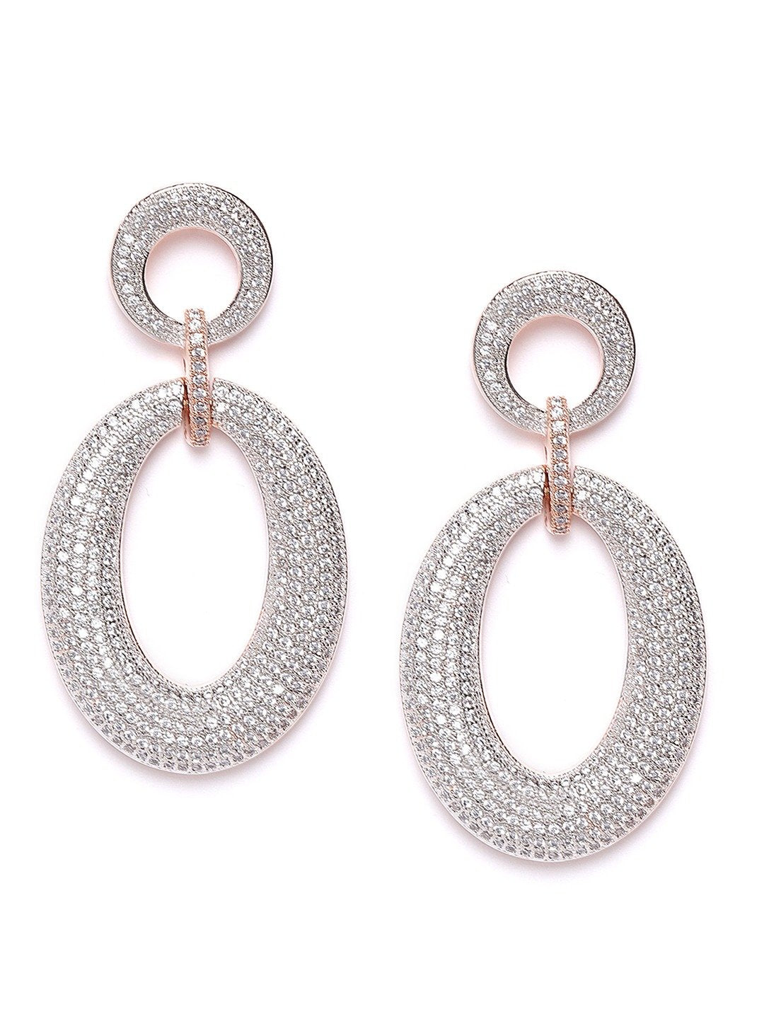 Women's  Beautuful Stone Studded Drop Earrings