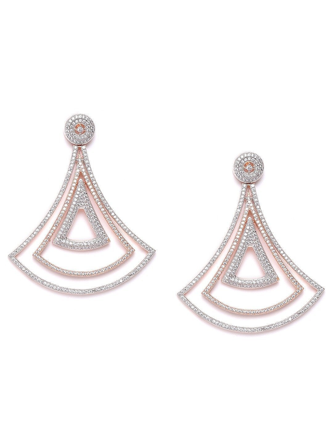 Women's Triangular Shaped Drop Earrings