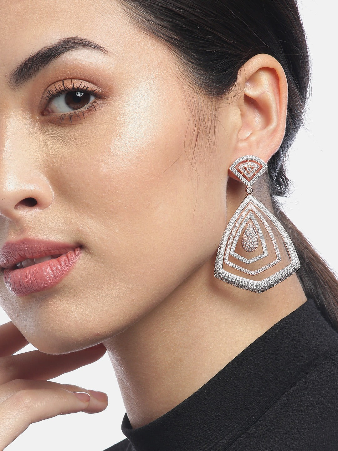 Women's  Beautiful Rose Gold Plated Earrings