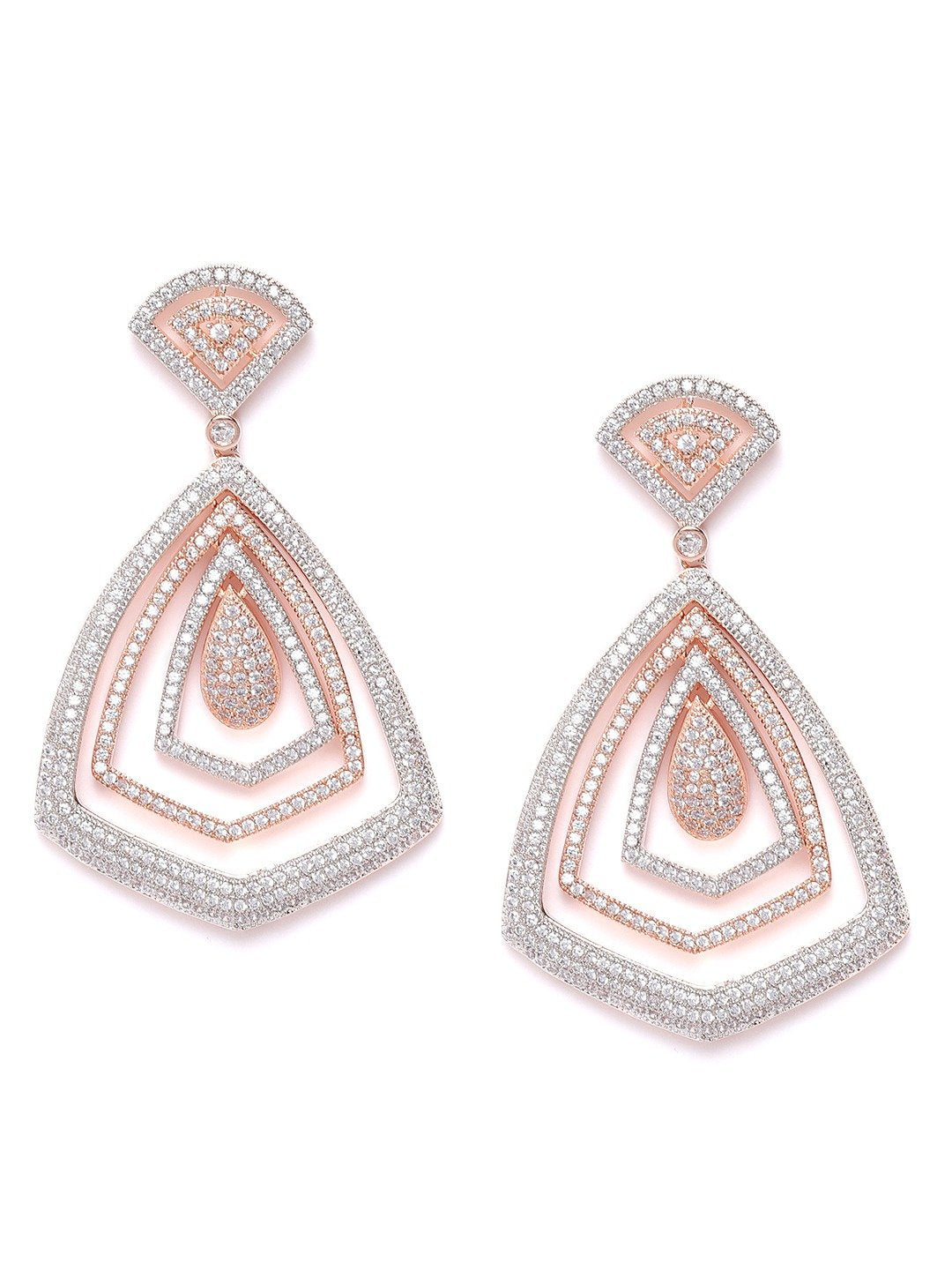 Women's  Beautiful Rose Gold Plated Earrings