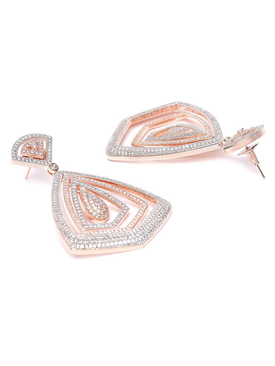 Women's  Beautiful Rose Gold Plated Earrings