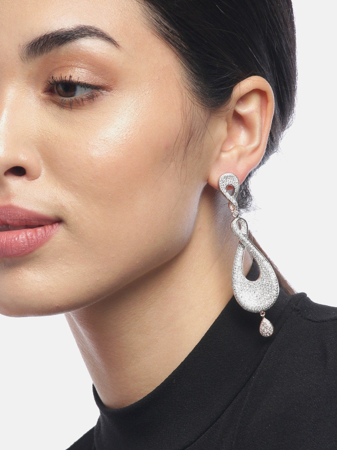 Women's Rose Gold Plated Drop Earrings