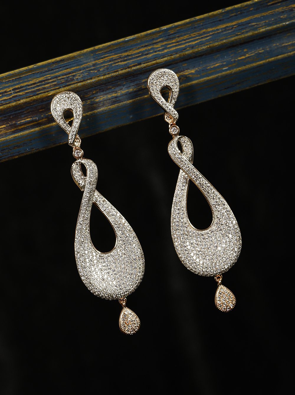 Women's Rose Gold Plated Drop Earrings