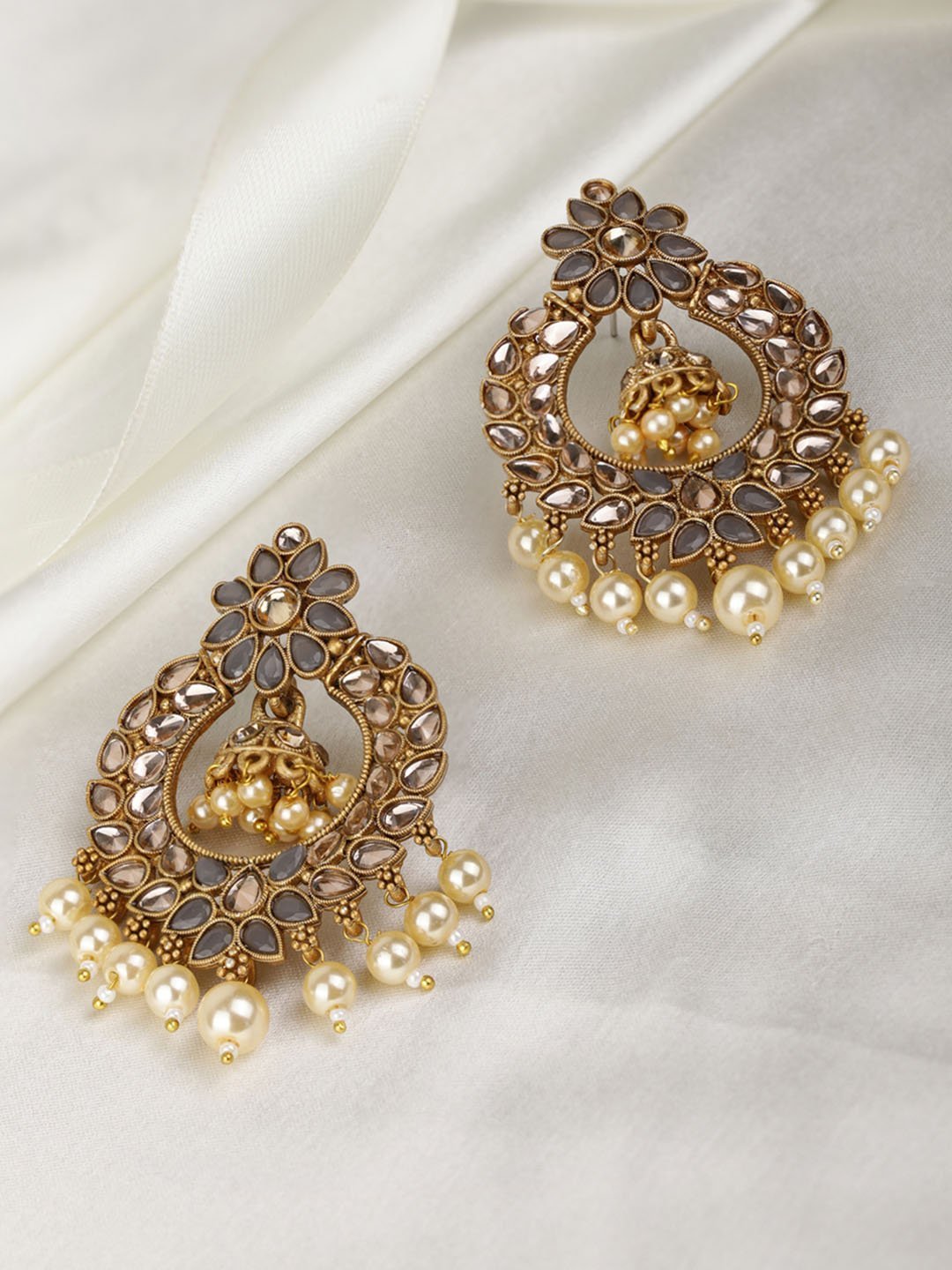 Women's Kundan Studded Beaded Drop Earring