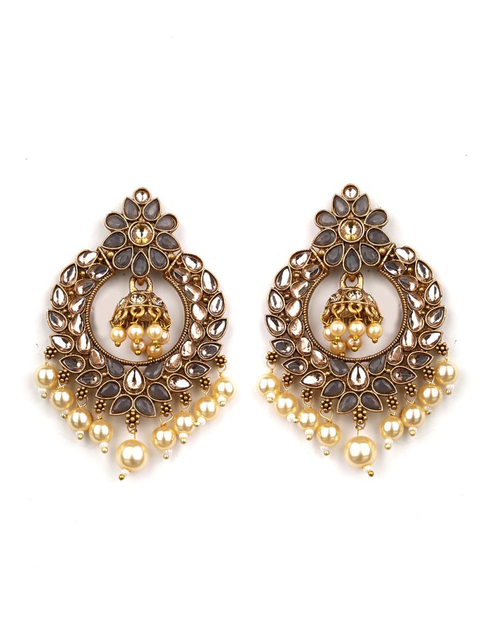 Women's Kundan Studded Beaded Drop Earring