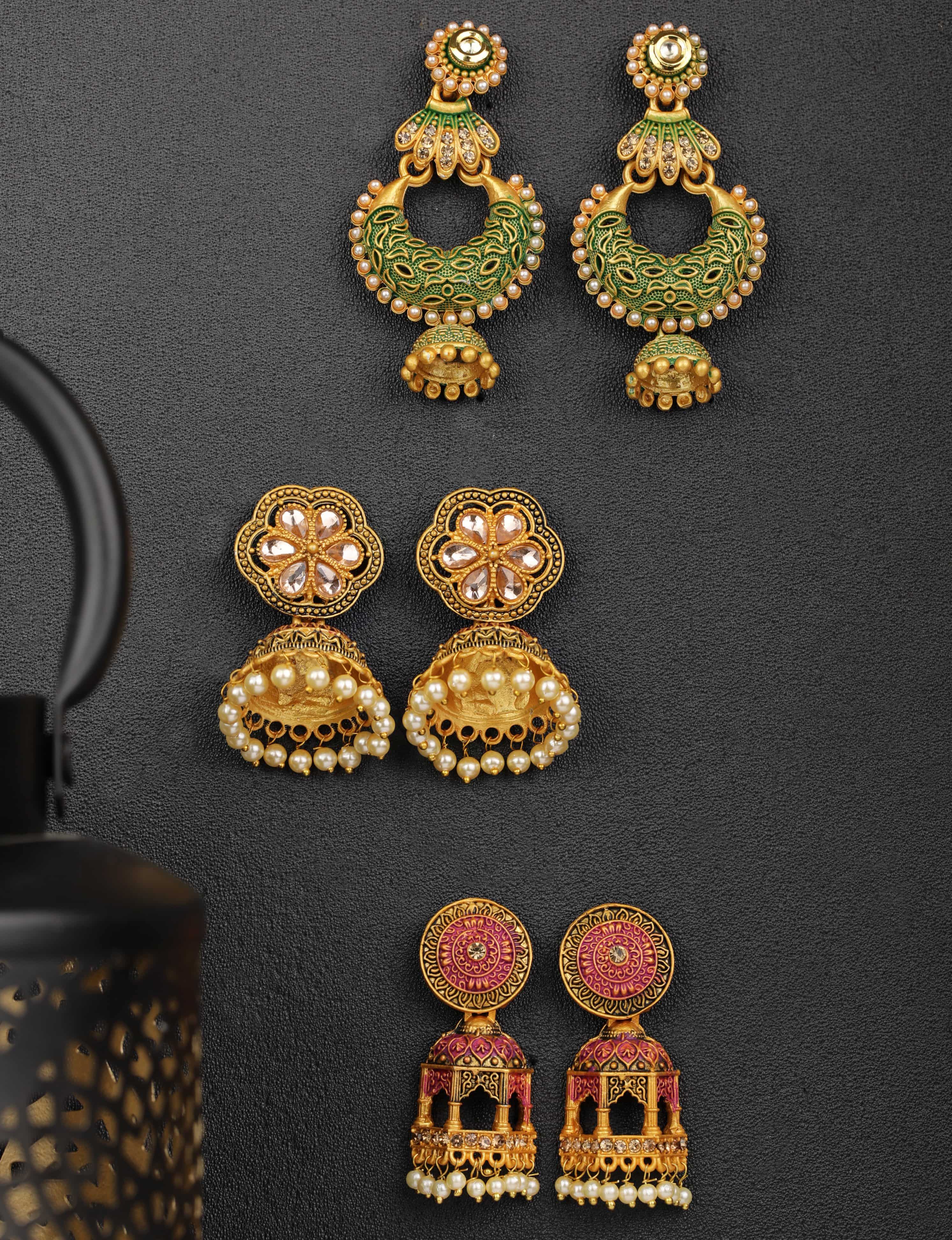 Women's  Set of 3 Combination Earring