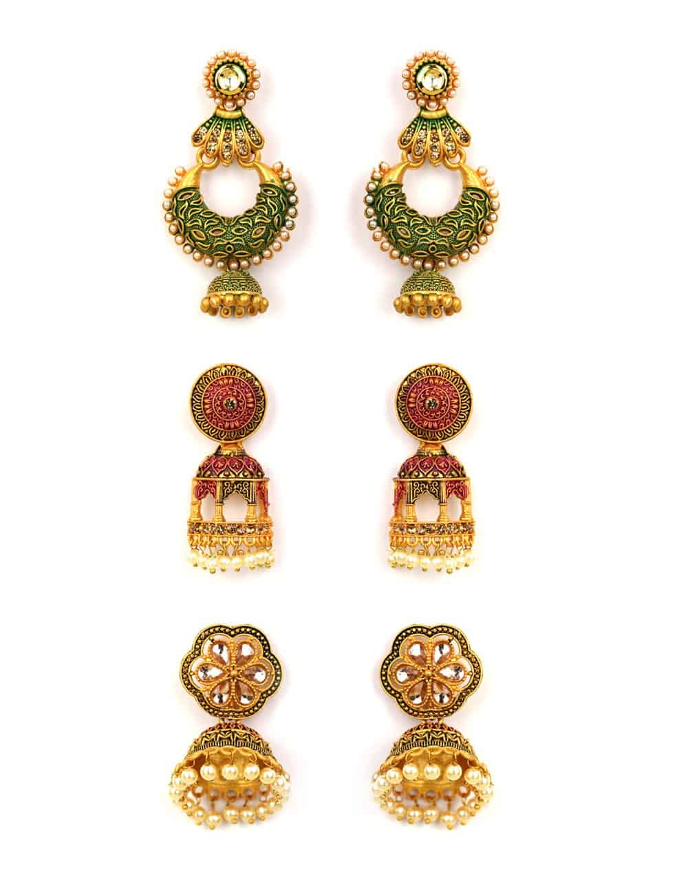 Women's  Set of 3 Combination Earring