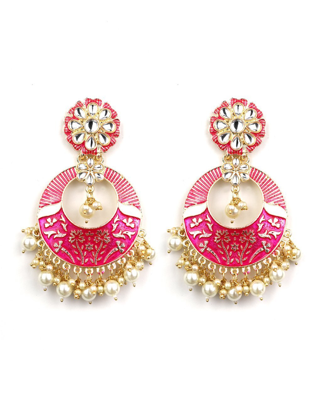 Women's Kundan Studded Beaded Drop Earring