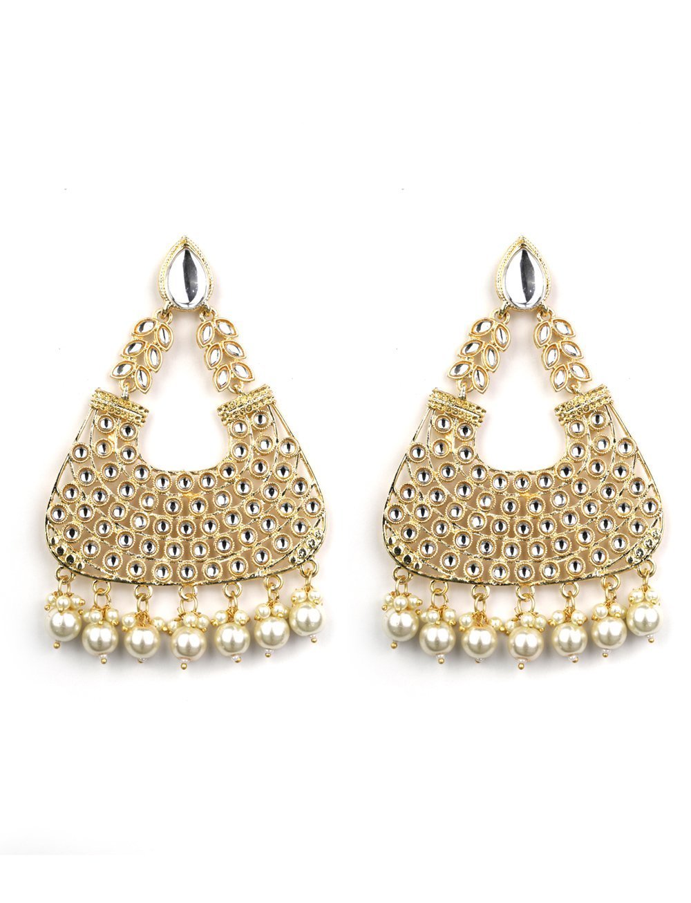 Women's Kundan Gold Plated Party Earrings