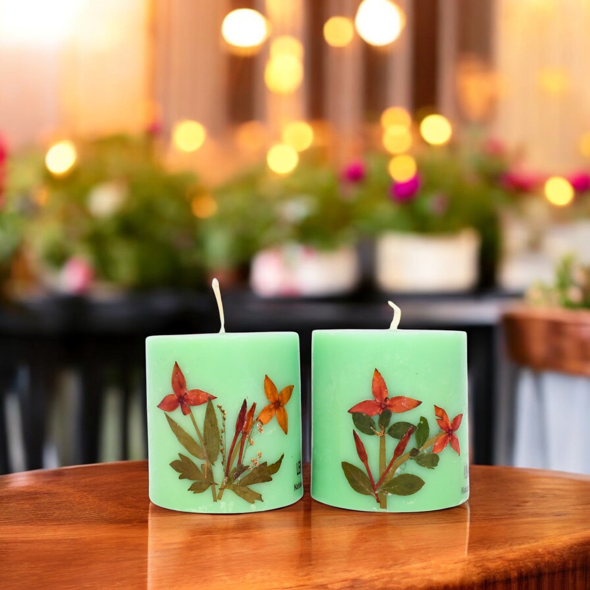 Eco-friendly Soy Wax Scented Pillar Candles-Set of 2